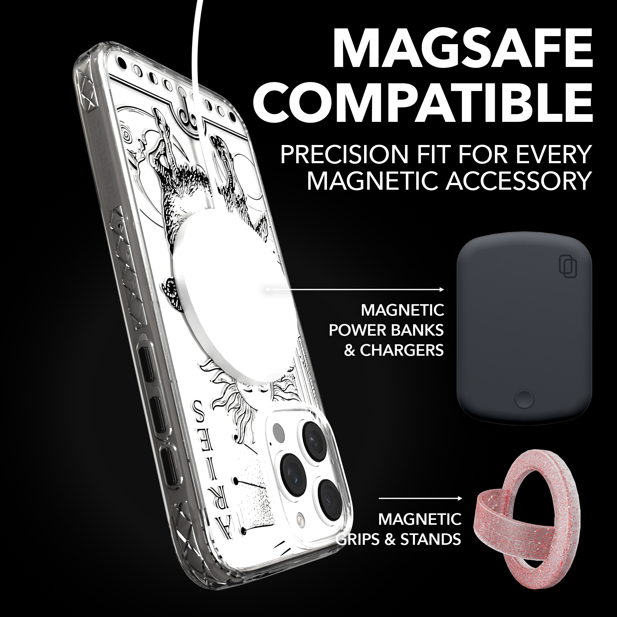iPhone 16 Series | MagSafe | Zodiac Collection | Aries Aries Black / iPhone 16 Pro Max / Clear