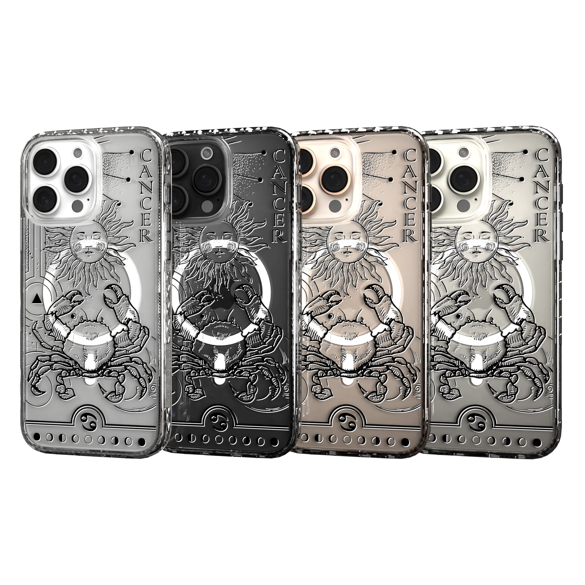 iPhone 16 Series | MagSafe | Zodiac Collection | Cancer Cancer Black / iPhone 16 Pro Max / Clear