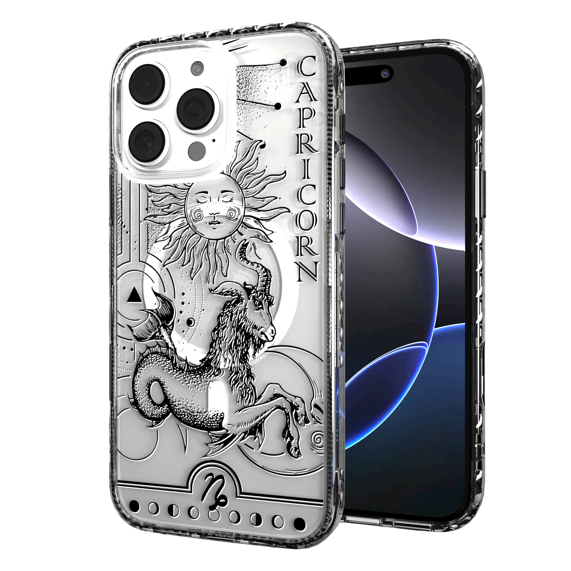 iPhone 16 Series | MagSafe | Zodiac Collection |Capricorn Capricorn Black / iPhone 16 Pro Max / Clear
