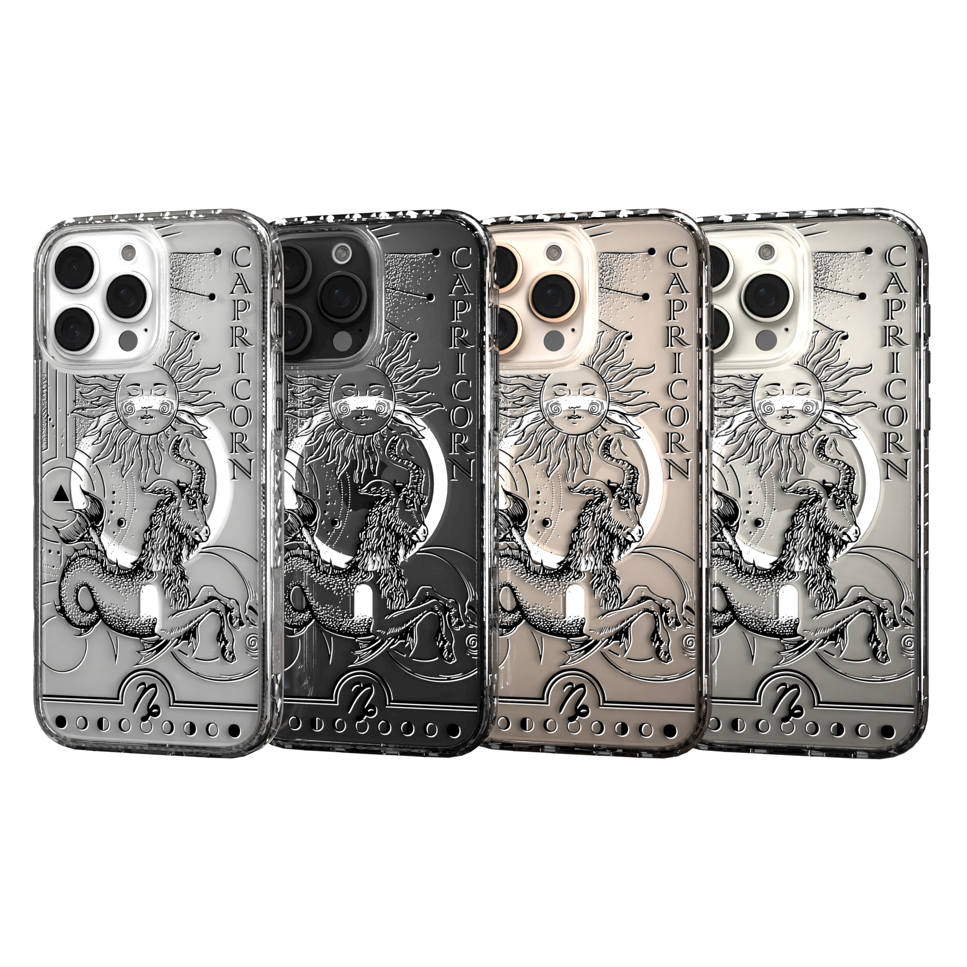 iPhone 16 Series | MagSafe | Zodiac Collection |Capricorn Capricorn Black / iPhone 16 Pro Max / Clear