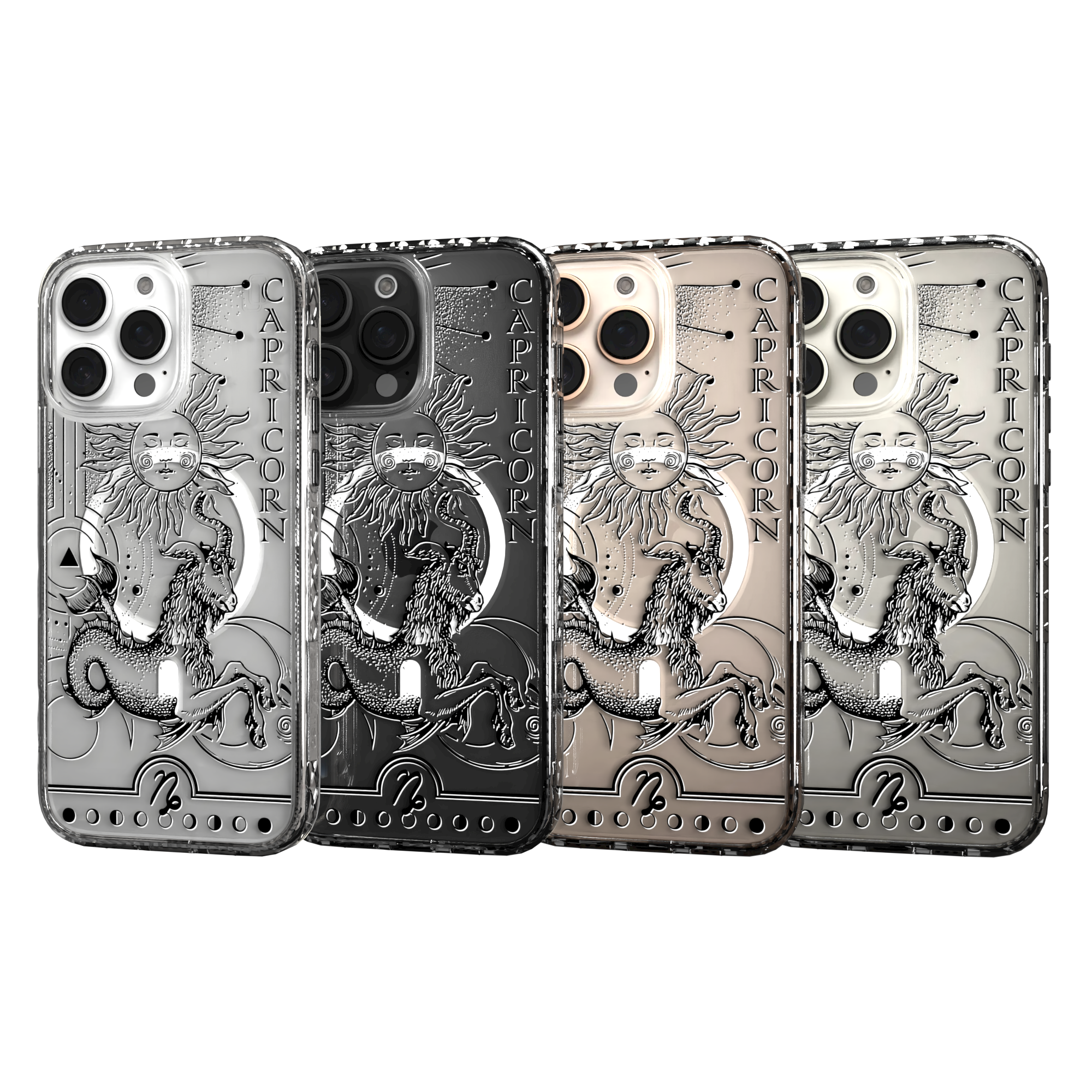 iPhone 16 Series | MagSafe | Zodiac Collection |Capricorn Capricorn Black / iPhone 16 Pro Max / Clear