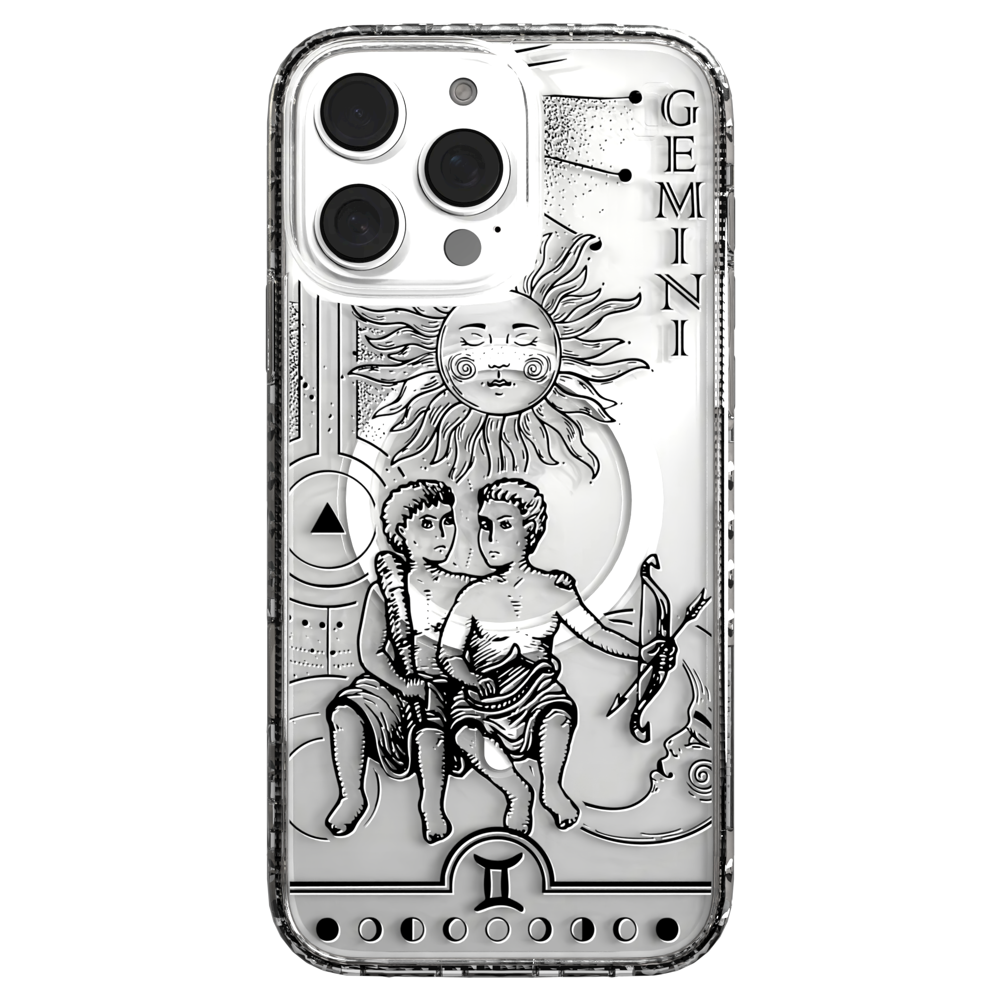 iPhone 16 Series | MagSafe | Zodiac Collection | Gemini Gemini Black / iPhone 16 Pro Max / Clear