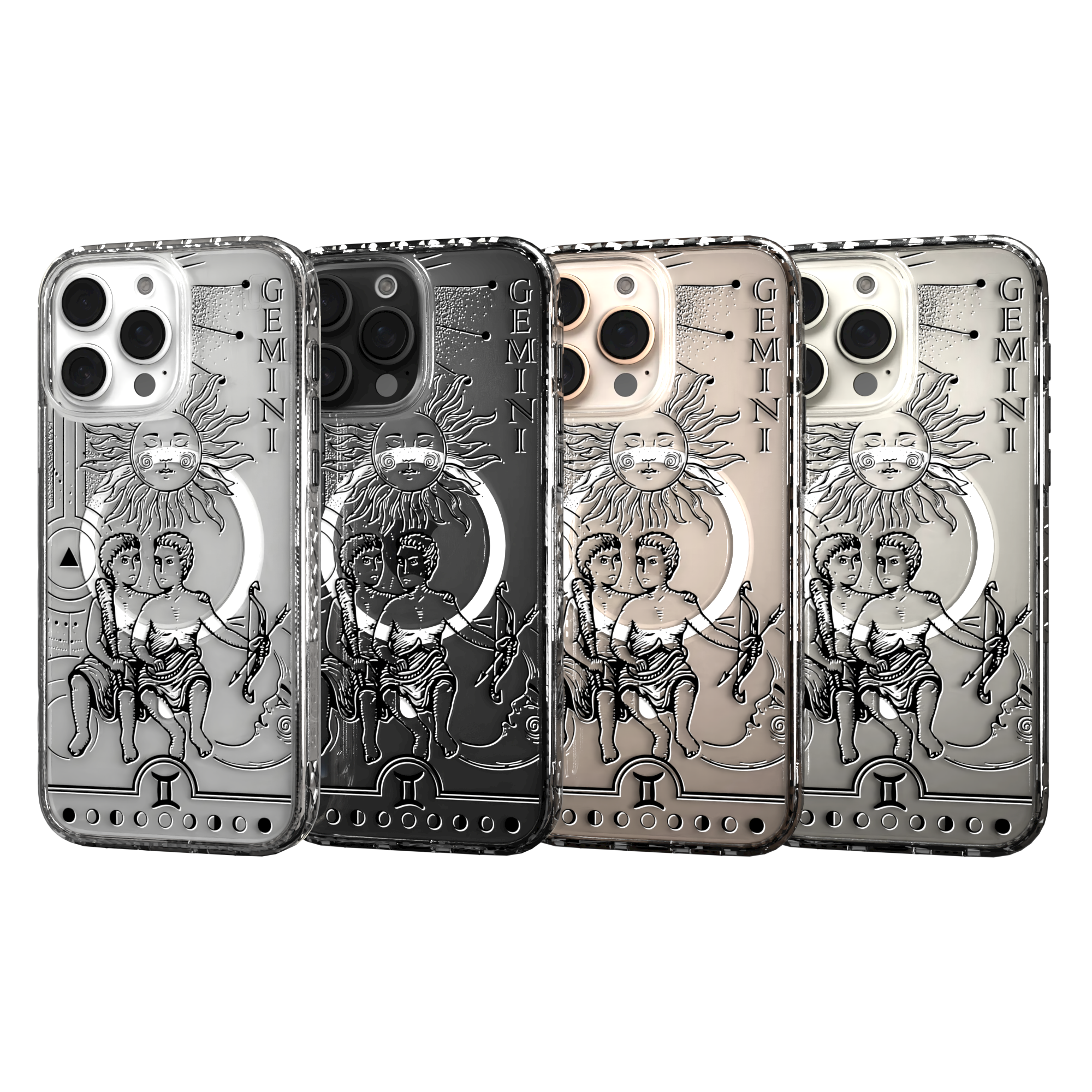 iPhone 16 Series | MagSafe | Zodiac Collection | Gemini Gemini Black / iPhone 16 Pro Max / Clear