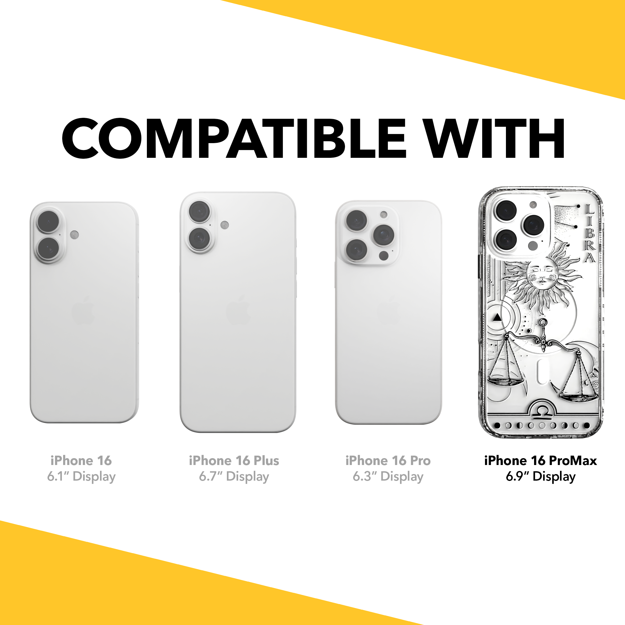 iPhone 16 Series | MagSafe | Zodiac Collection | Libra Libra Black / iPhone 16 Pro Max / Clear