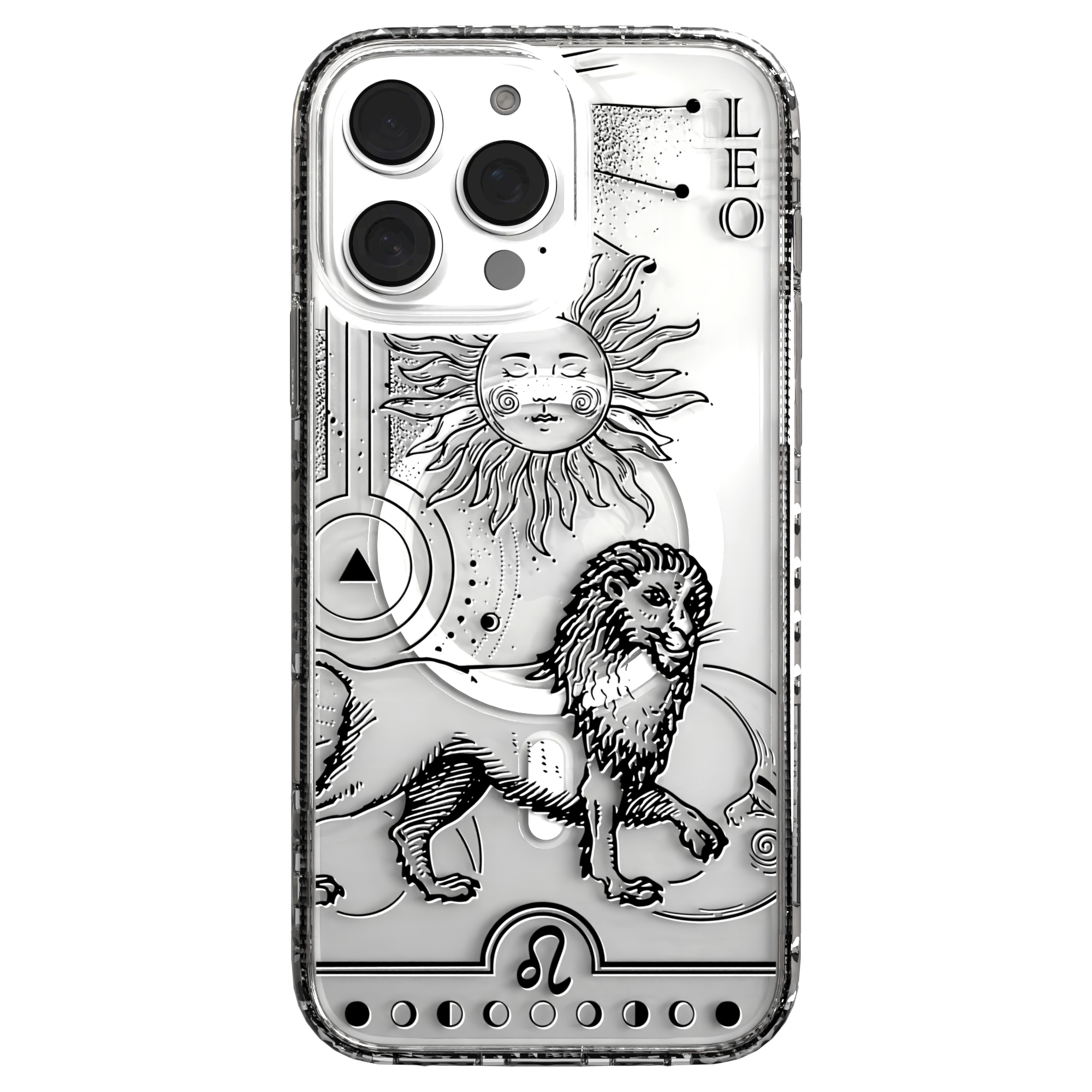 iPhone 16 Series | MagSafe | Zodiac Collection | Leo Leo Black / iPhone 16 Pro Max / Clear