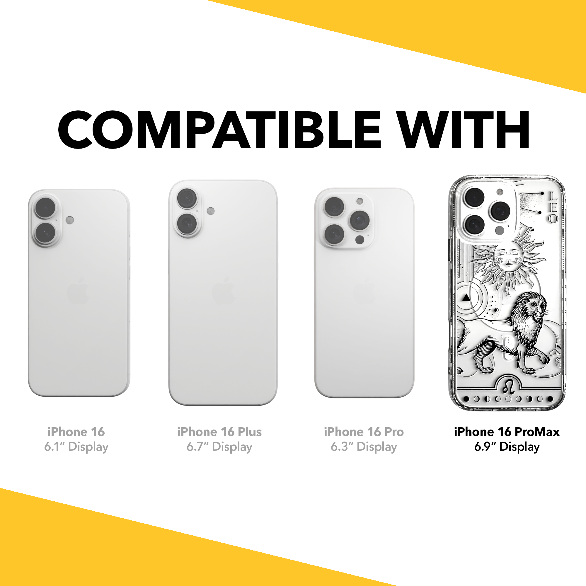 iPhone 16 Series | MagSafe | Zodiac Collection | Leo Leo Black / iPhone 16 Pro Max / Clear