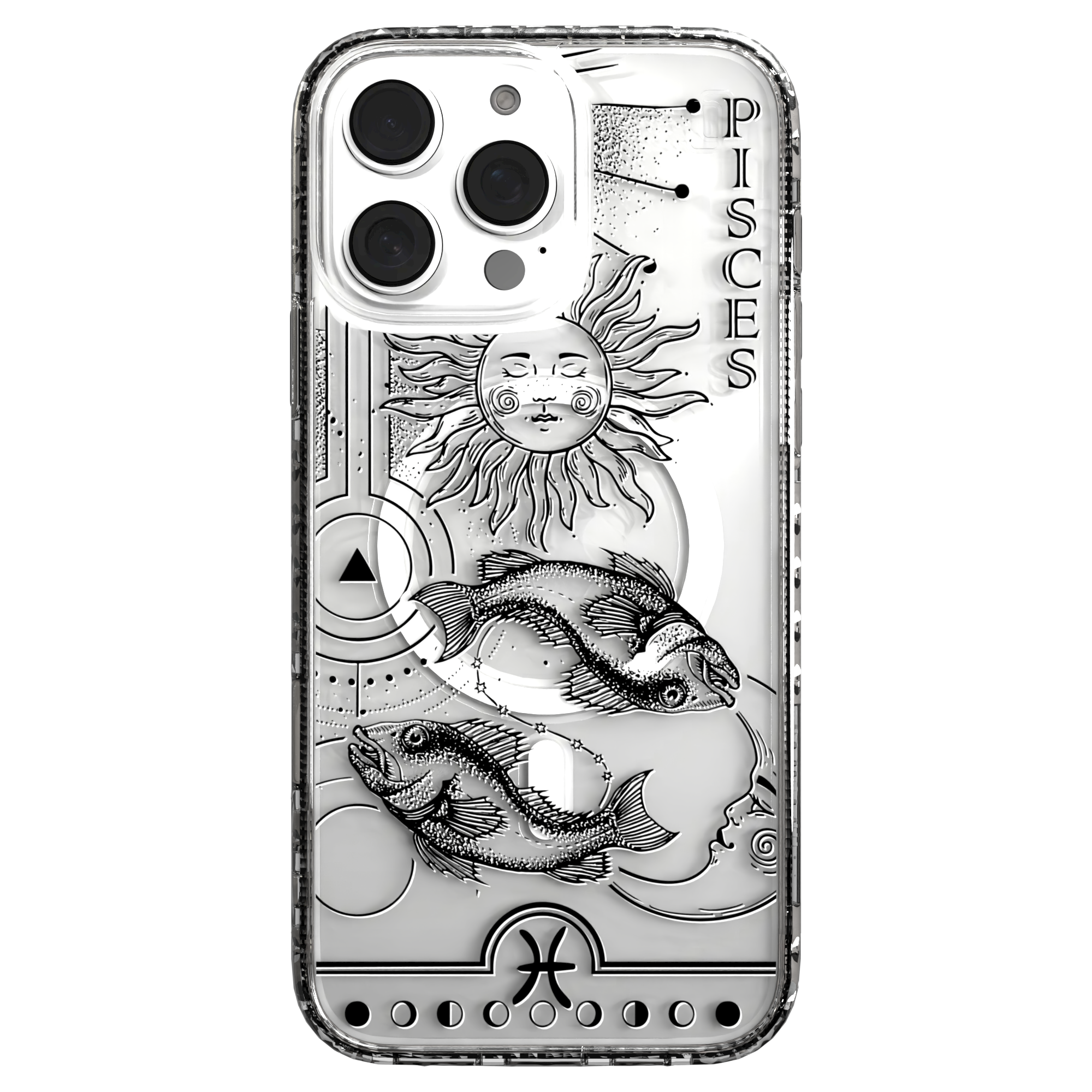 iPhone 16 Series | MagSafe | Zodiac Collection | Pisces Pisces Black / iPhone 16 Pro Max / Clear