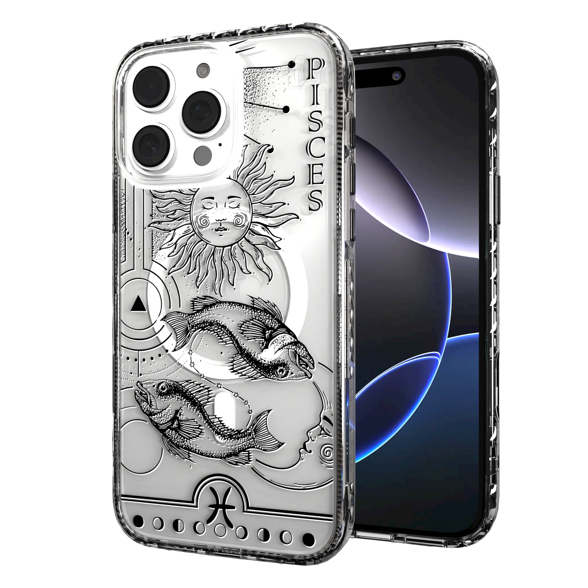 iPhone 16 Series | MagSafe | Zodiac Collection | Pisces Pisces Black / iPhone 16 Pro Max / Clear