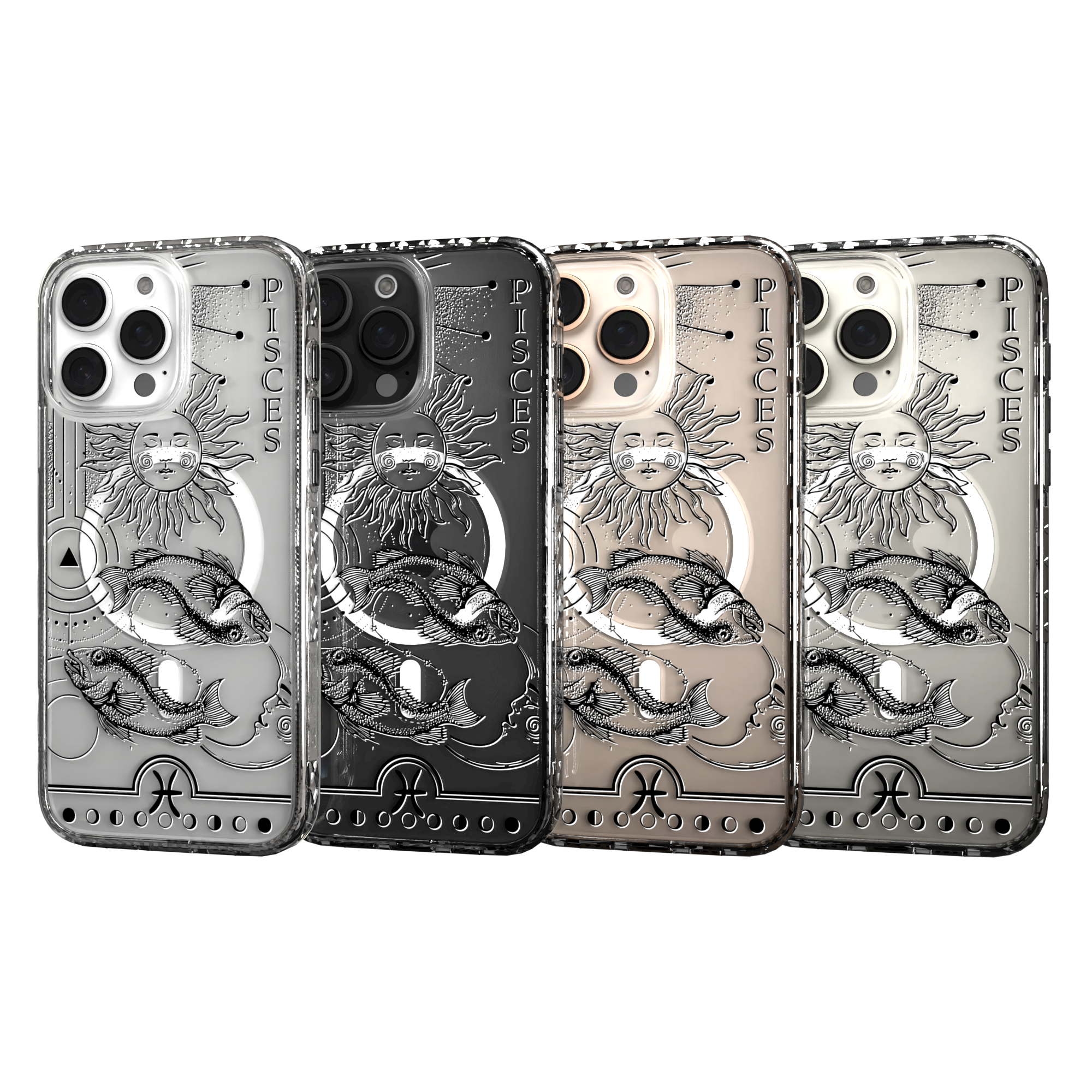 iPhone 16 Series | MagSafe | Zodiac Collection | Pisces Pisces Black / iPhone 16 Pro Max / Clear
