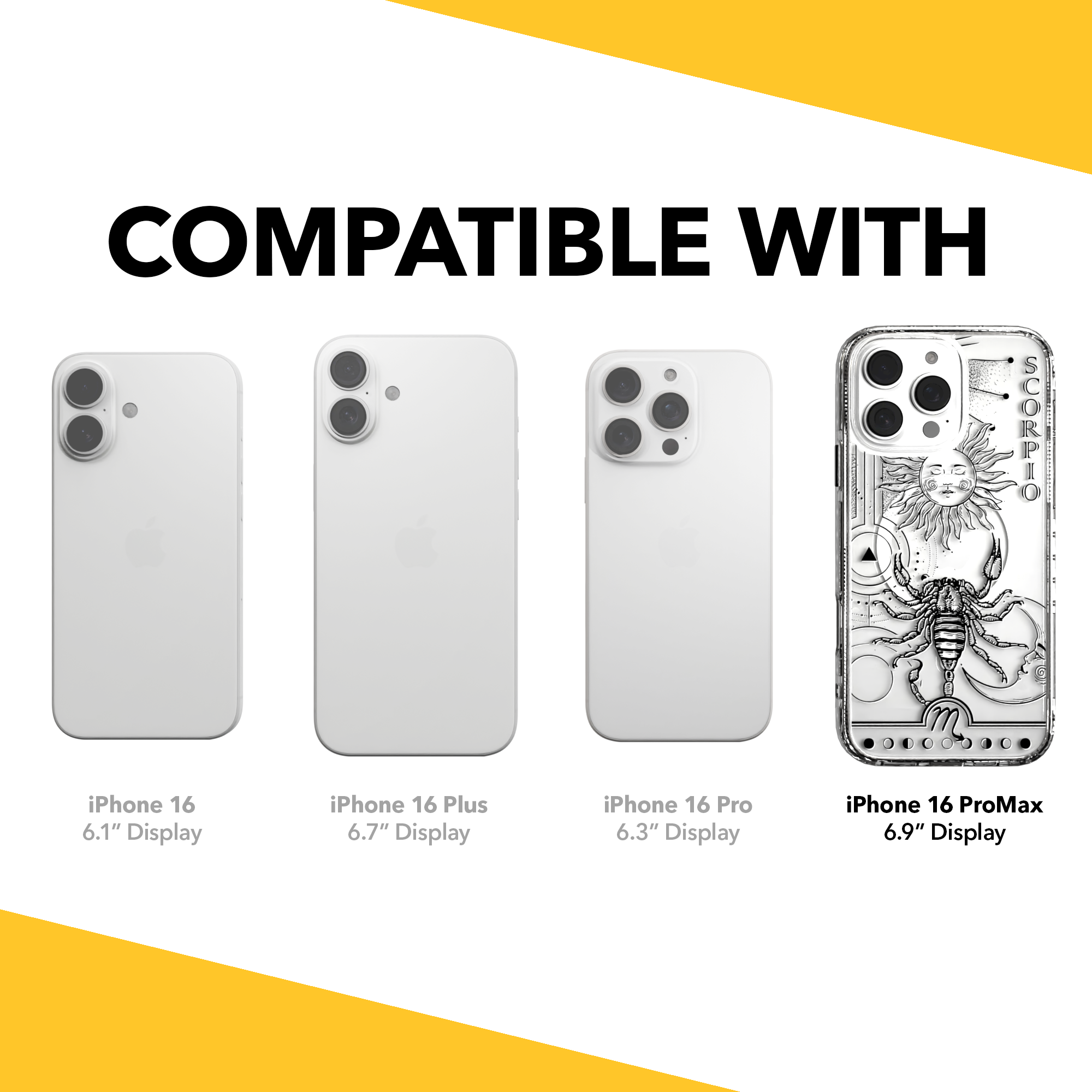 iPhone 16 Series | MagSafe | Zodiac Collection | Scorpio Scorpio Black / iPhone 16 Pro Max / Clear