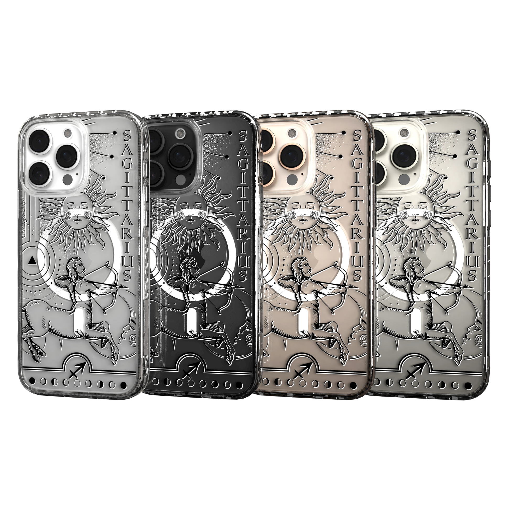 iPhone 16 Series | MagSafe | Zodiac Collection | Sagitarius Sagittarius Black / iPhone 16 Pro Max / Clear
