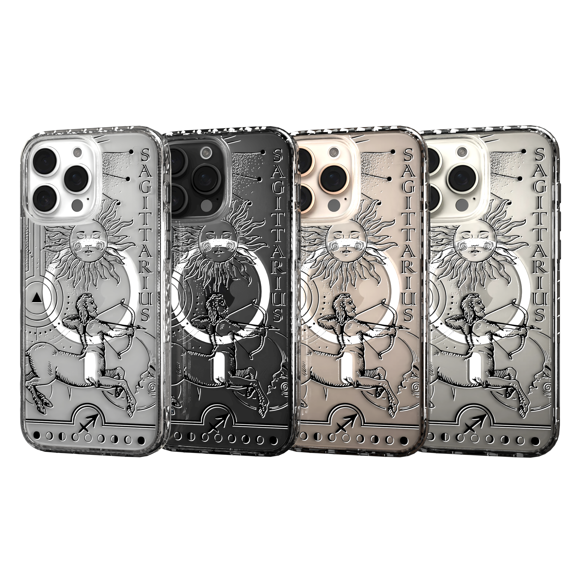 iPhone 16 Series | MagSafe | Zodiac Collection | Sagitarius Sagittarius Black / iPhone 16 Pro Max / Clear