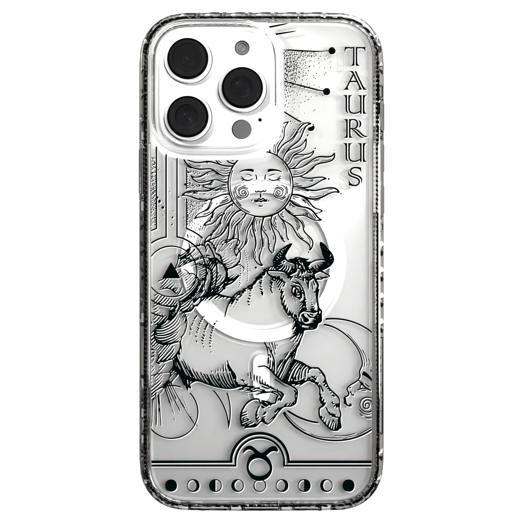 iPhone 16 Series | MagSafe | Zodiac Collection | Taurus Taurus Black / iPhone 16 Pro Max / Clear