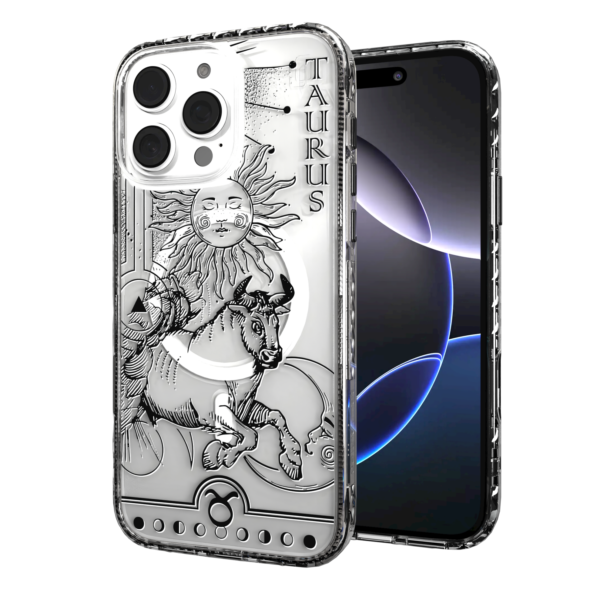 iPhone 16 Series | MagSafe | Zodiac Collection | Taurus Taurus Black / iPhone 16 Pro Max / Clear