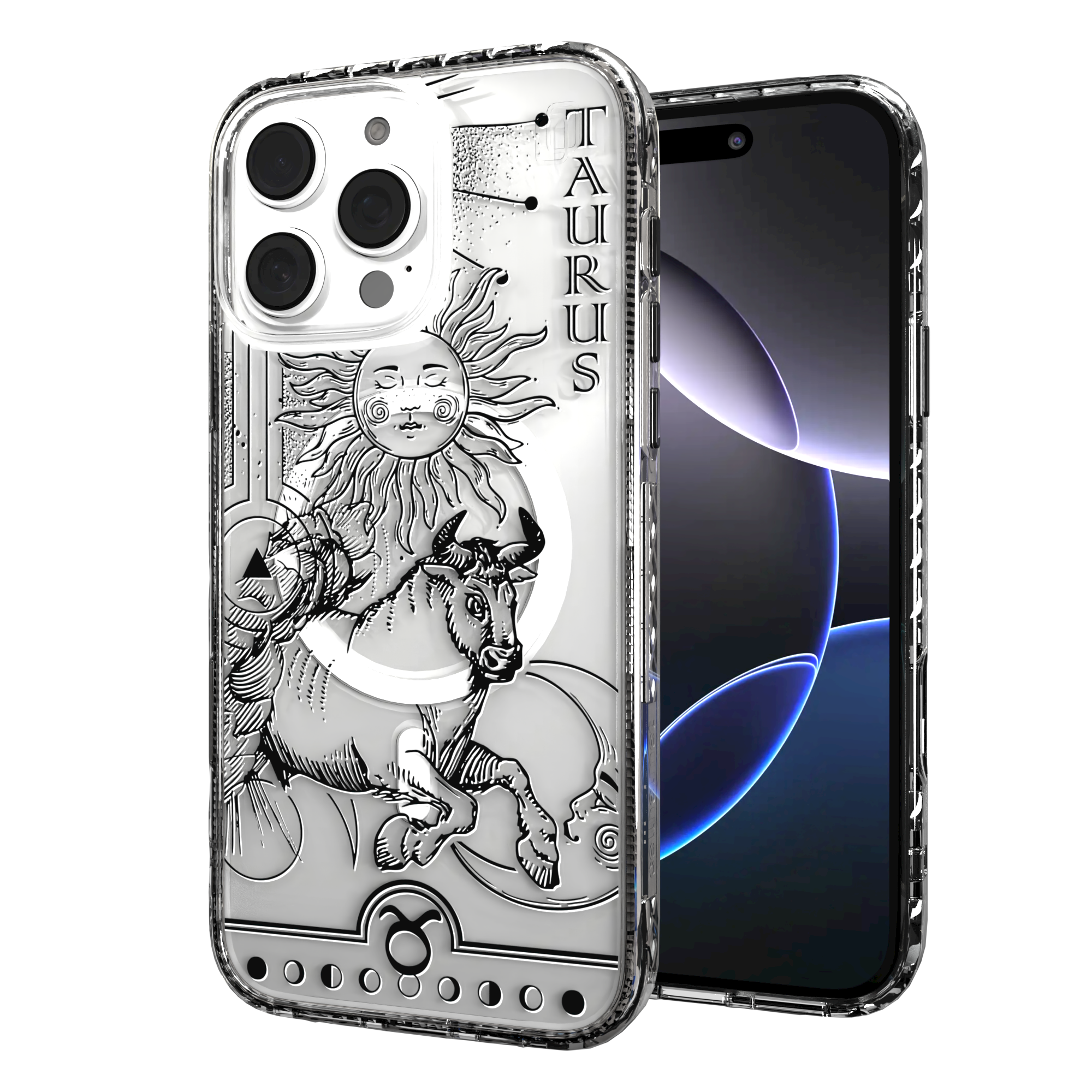 iPhone 16 Series | MagSafe | Zodiac Collection | Taurus Taurus Black / iPhone 16 Pro Max / Clear