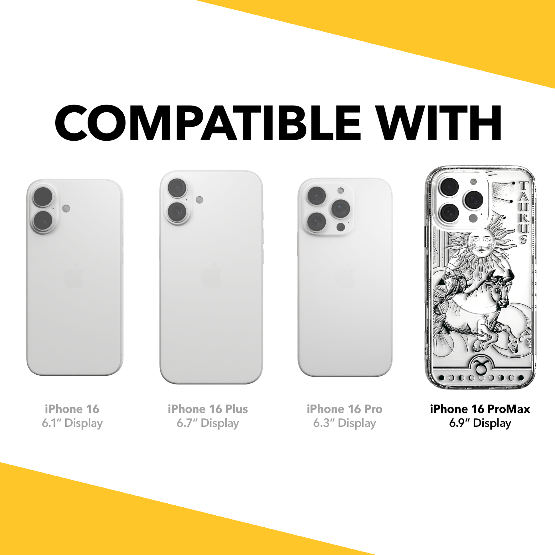 iPhone 16 Series | MagSafe | Zodiac Collection | Taurus Taurus Black / iPhone 16 Pro Max / Clear