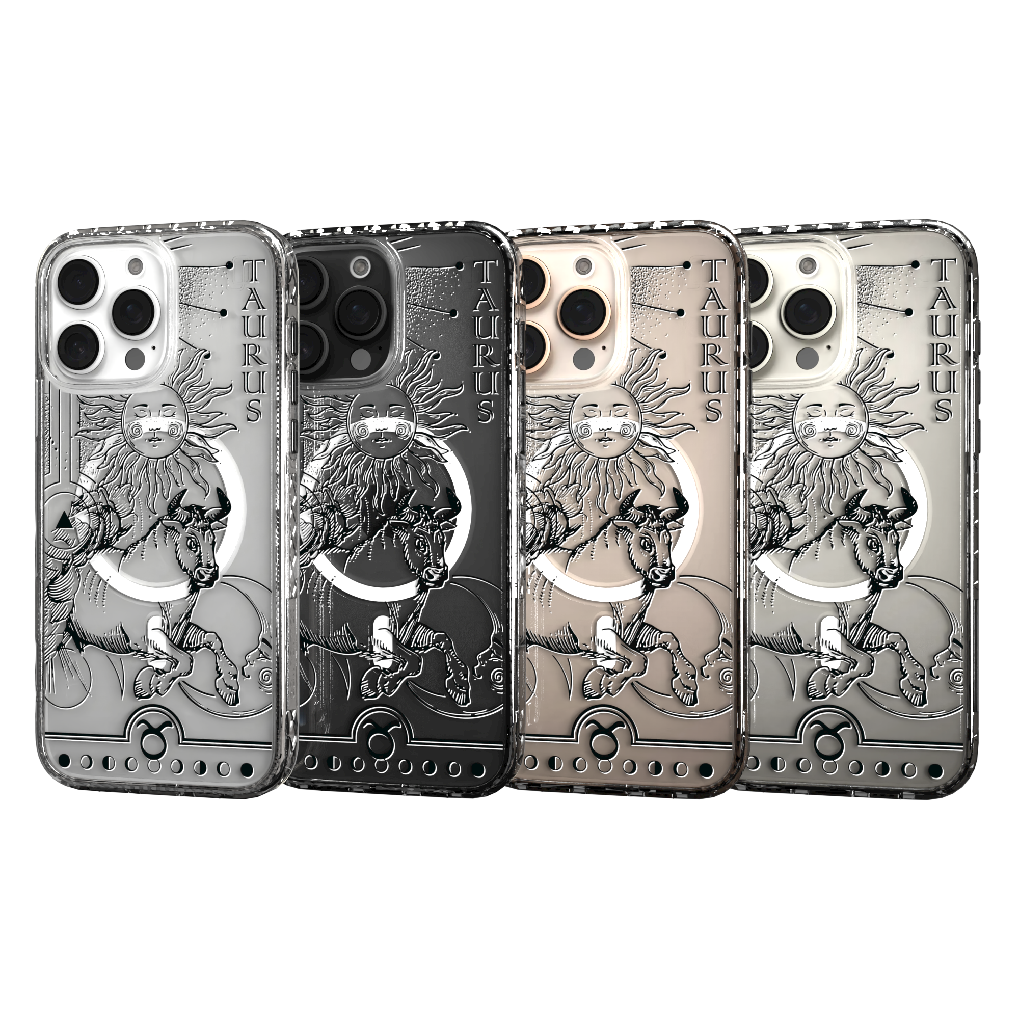 iPhone 16 Series | MagSafe | Zodiac Collection | Taurus Taurus Black / iPhone 16 Pro Max / Clear