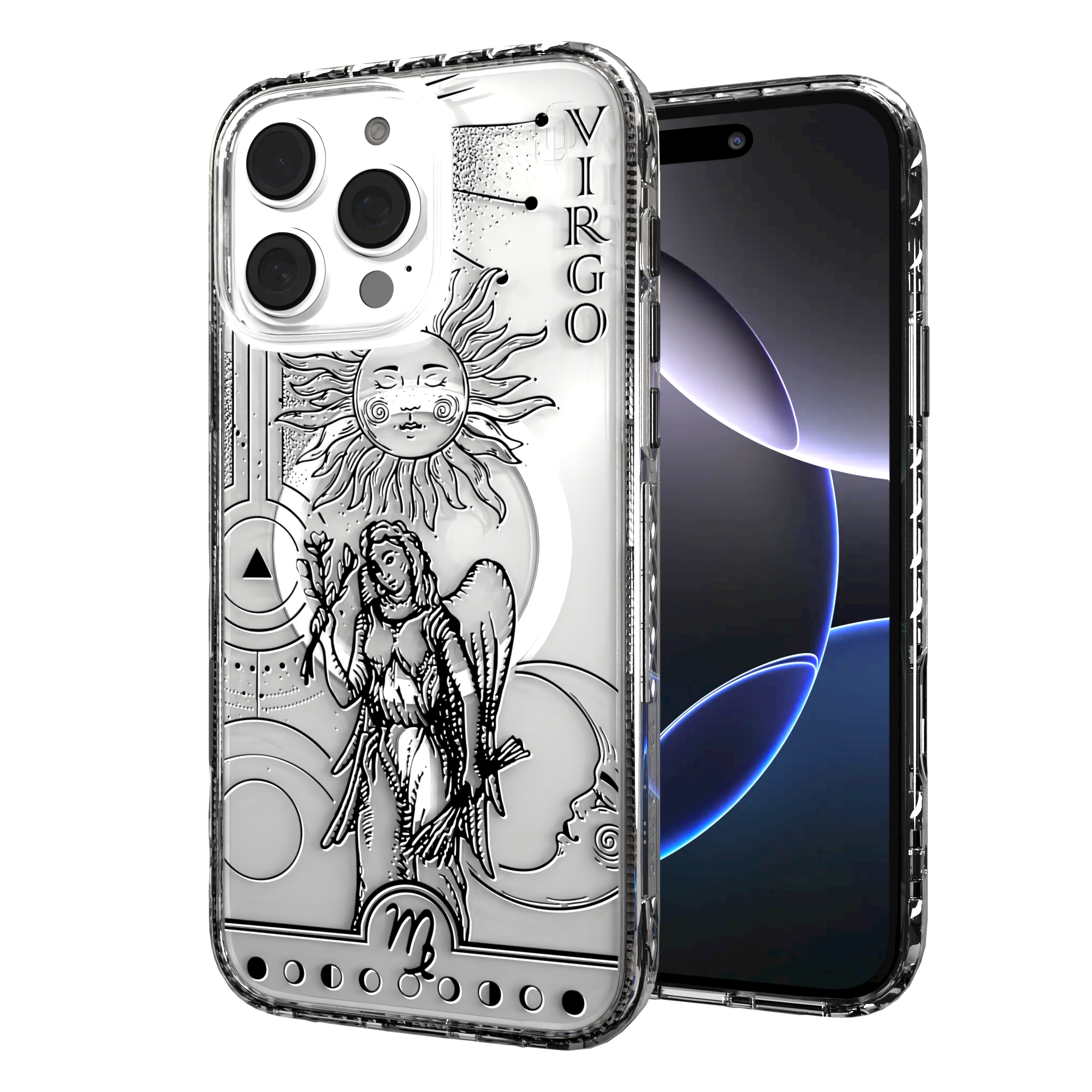 iPhone 16 Series | MagSafe | Zodiac Collection | Virgo Virgo Black / iPhone 16 Pro Max / Clear