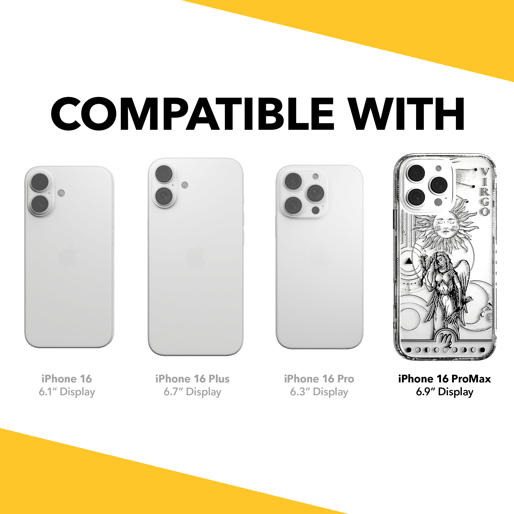 iPhone 16 Series | MagSafe | Zodiac Collection | Virgo Virgo Black / iPhone 16 Pro Max / Clear