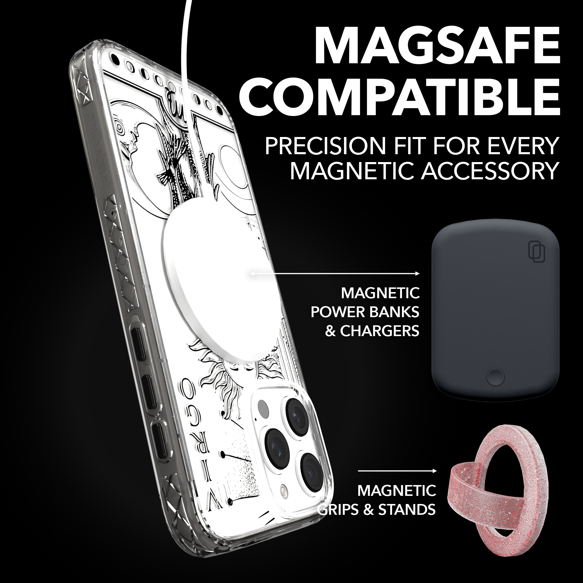 iPhone 16 Series | MagSafe | Zodiac Collection | Virgo Virgo Black / iPhone 16 Pro Max / Clear