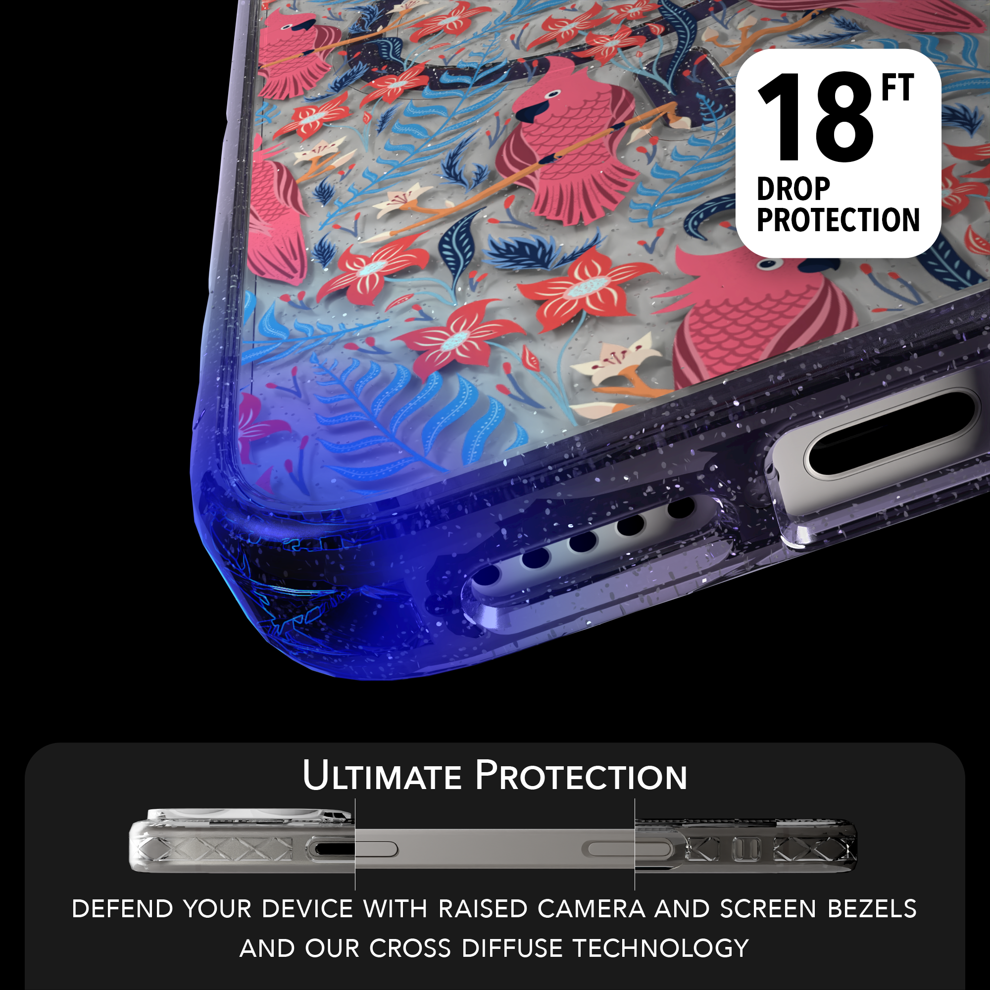 iPhone 16 Series | MagSafe | Bird Case | Oasis Blossom Oasis Blossom / iPhone 16 Pro Max / Lilac Sparkle
