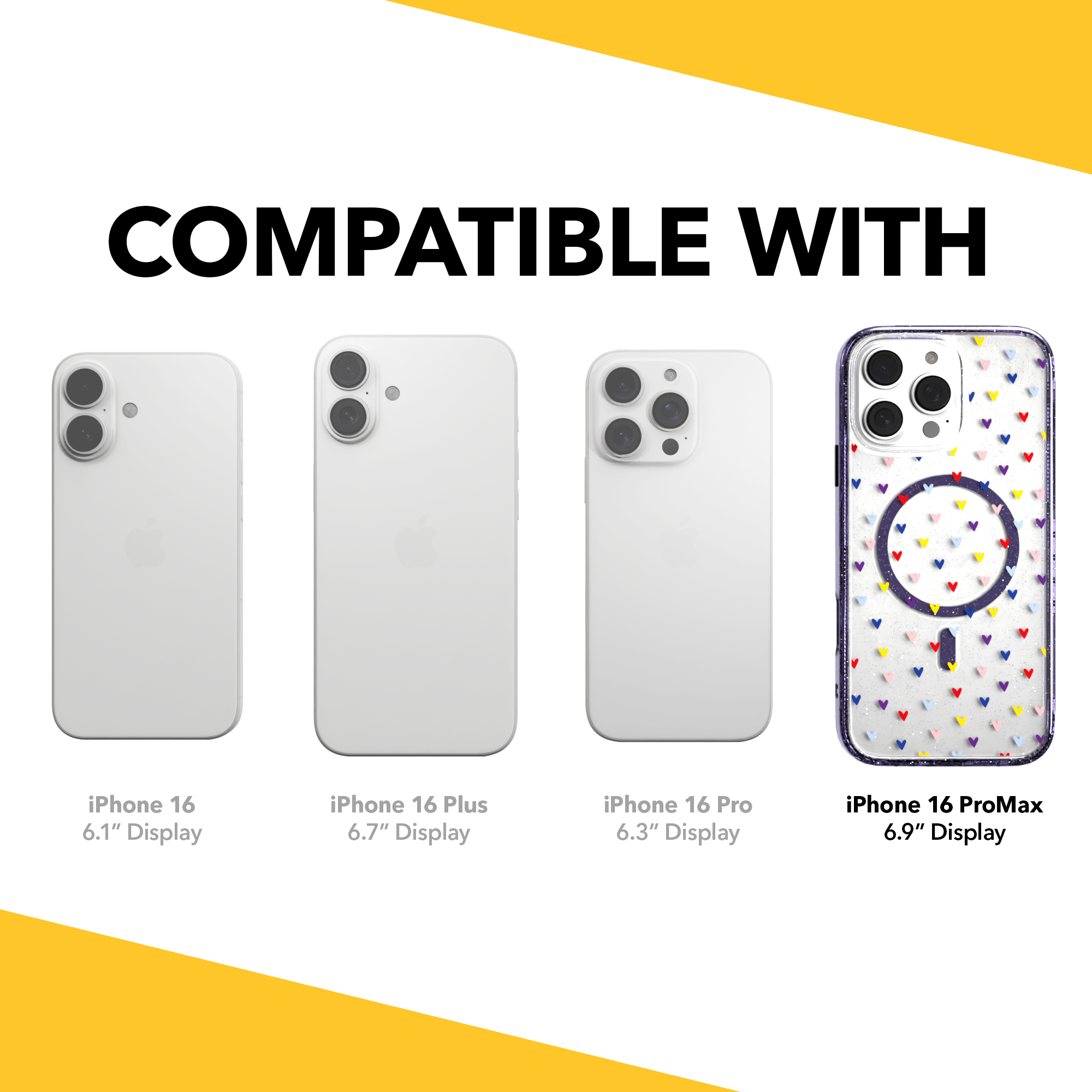 iPhone 16 Series | MagSafe | Heart Collection | Adoring Amore Adoring Amore / iPhone 16 Pro Max / Lilac Sparkle