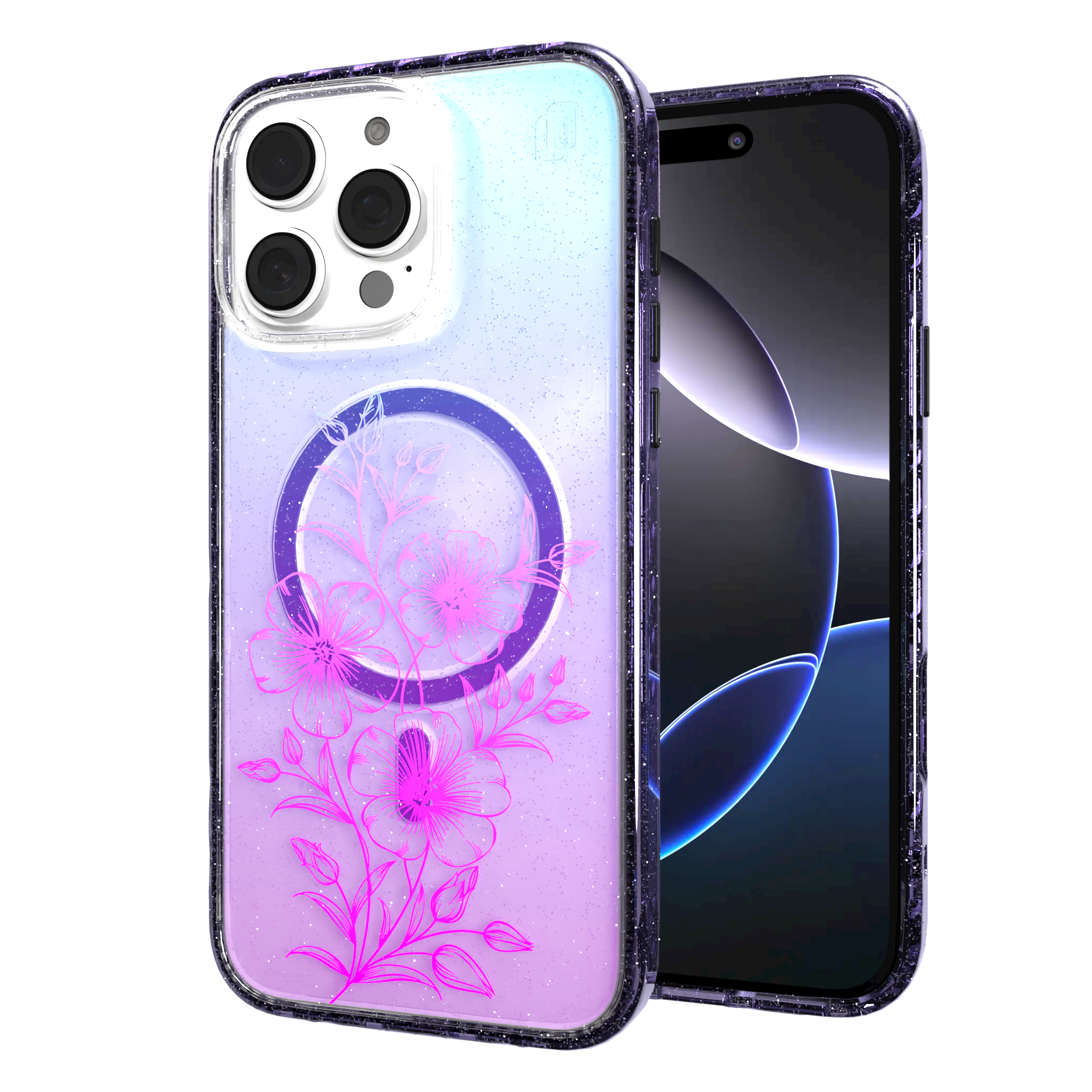 iPhone 16 Series | MagSafe | Ombre Bouquet Case Collection | Lilac Purple Haze