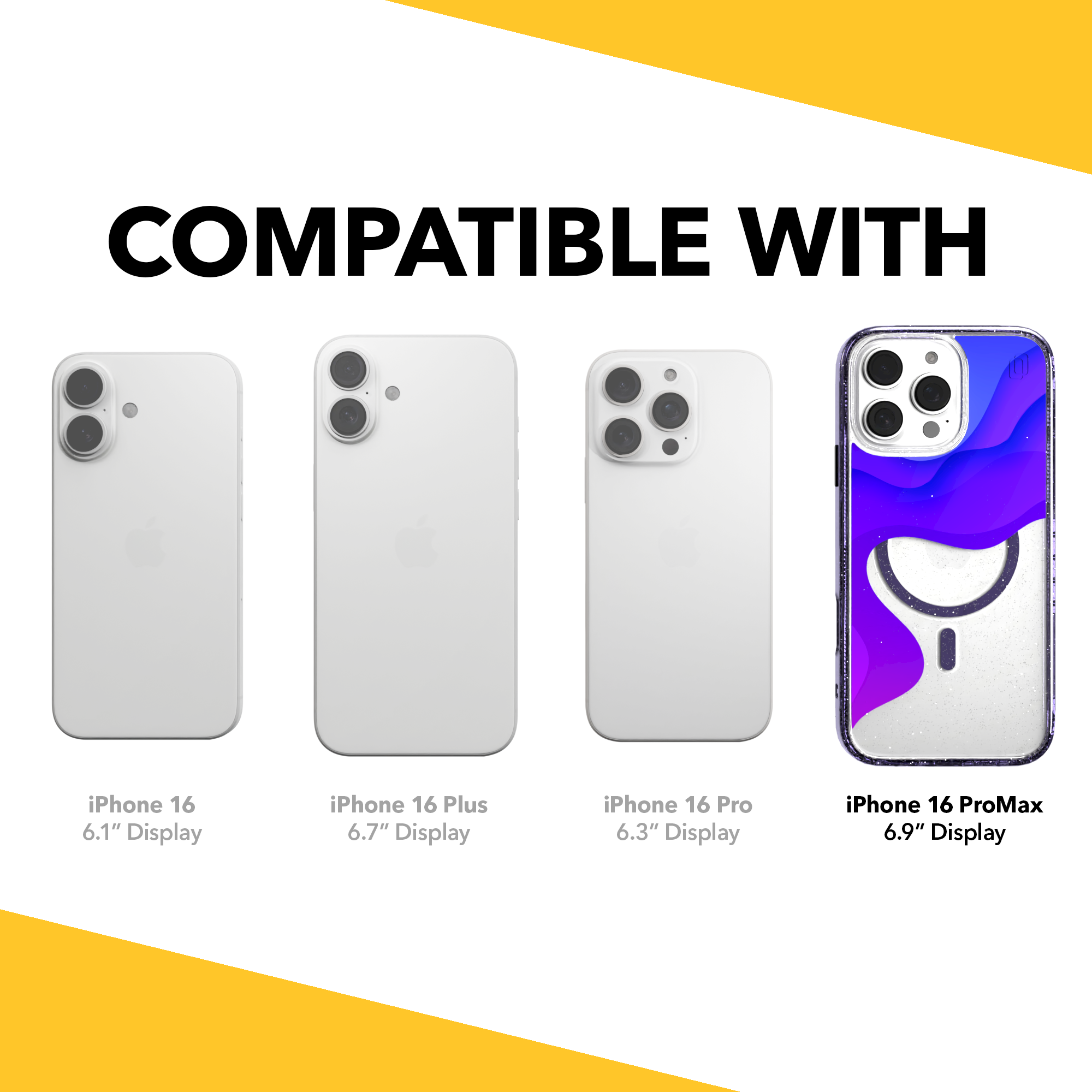 iPhone 16 Series | MagSafe | Abstract Art Case | Retro Purple Waves Retro Purple / iPhone 16 Pro Max / Lilac Sparkle