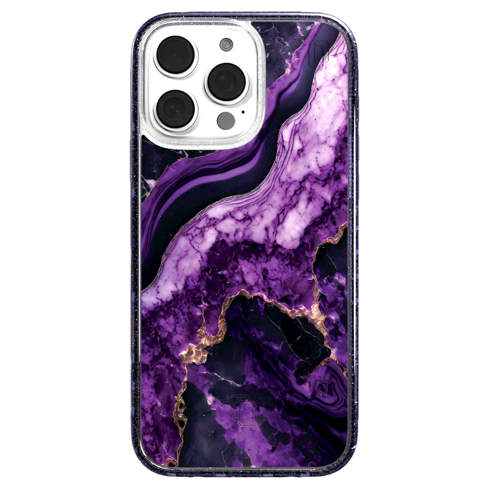 iPhone 16 Series | MagSafe | Stone Beauty Case Collection | Falling Dusk Purple & Gold Marble Falling Dusk / iPhone 16 Pro Max / Lilac Sparkle