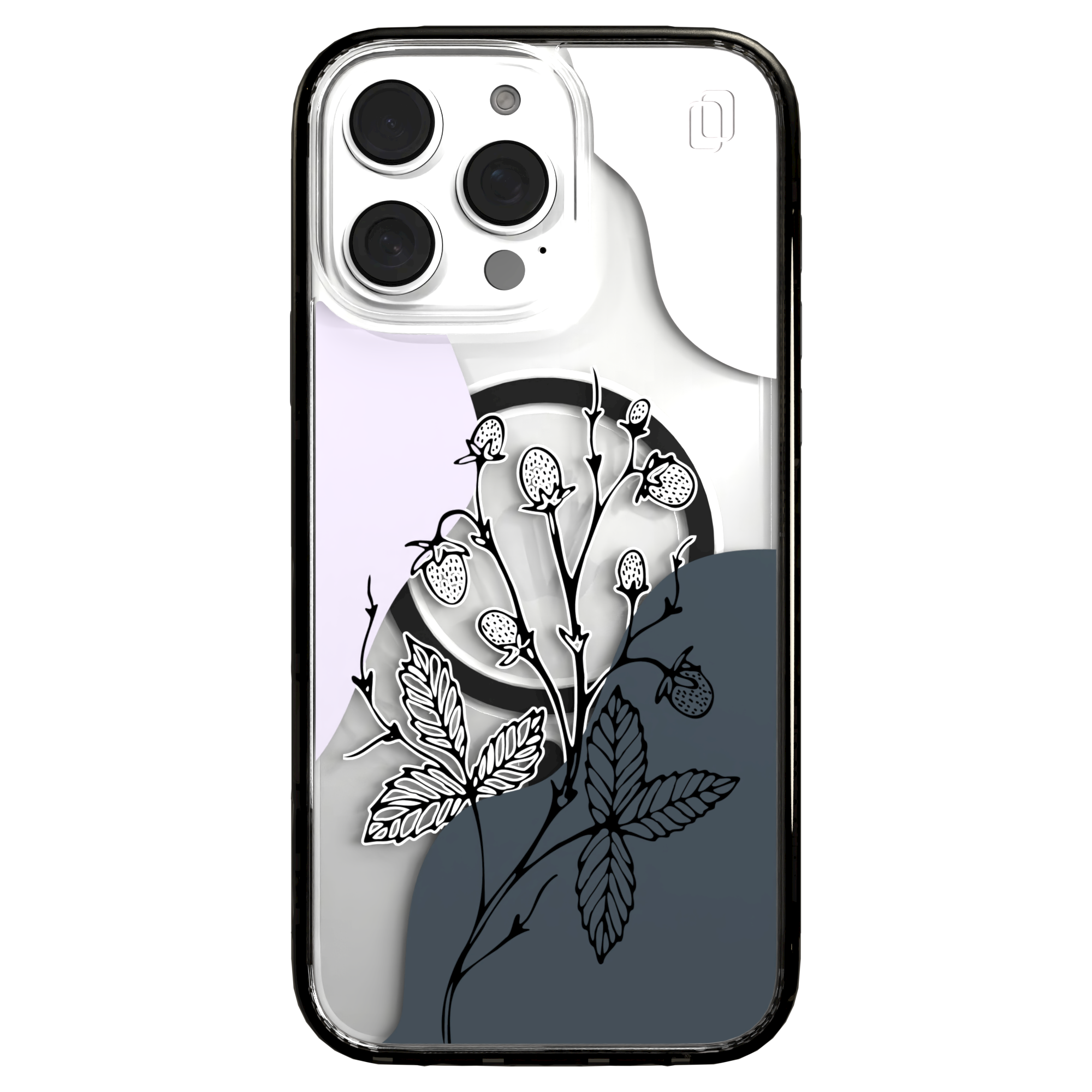 iPhone 16 Series | MagSafe | Botanical Fusion Abstract Case | Purple Night Skies