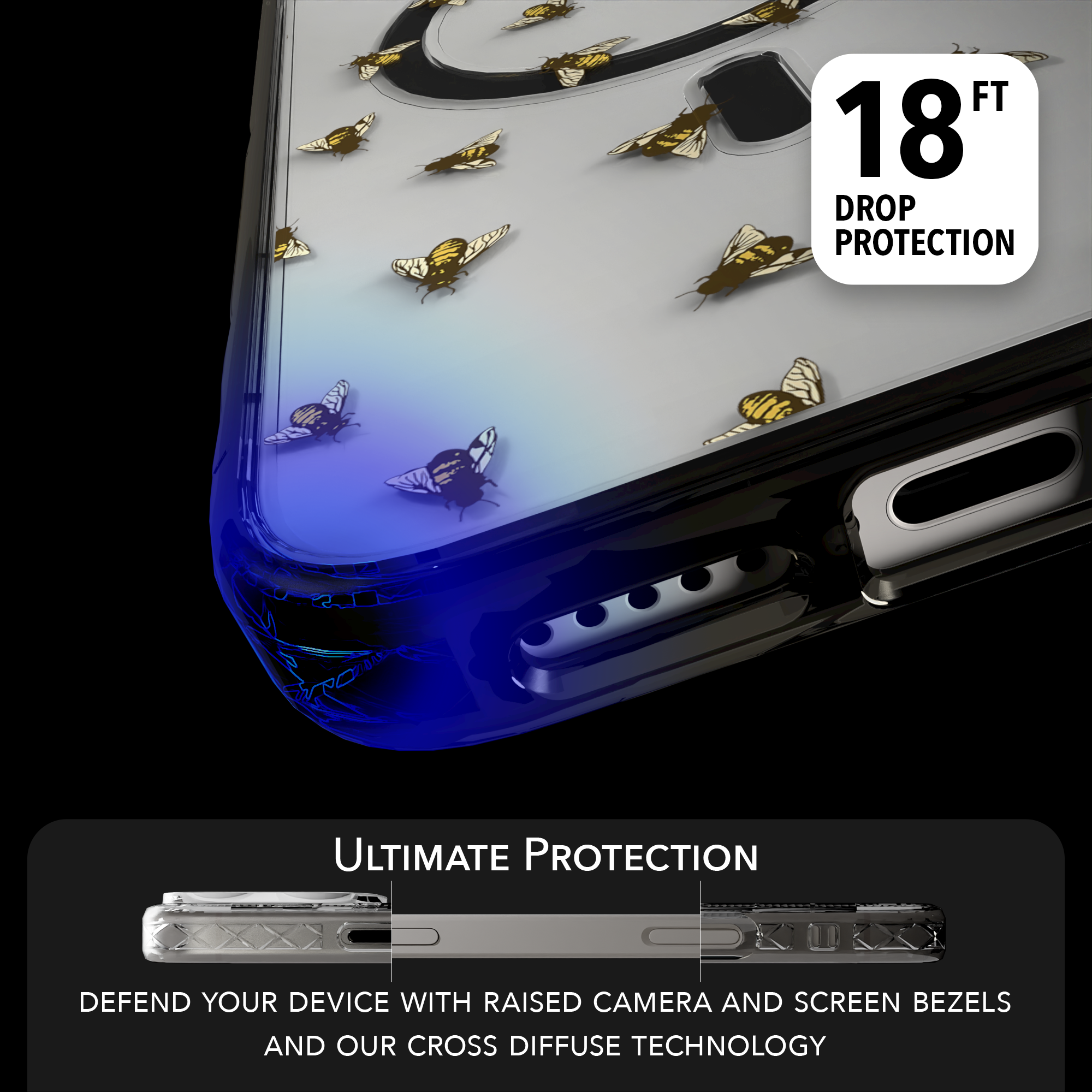 iPhone 16 Series | MagSafe | Bees Case | Sweet Like Honey Sweet Like Honey / iPhone 16 Pro Max / Black