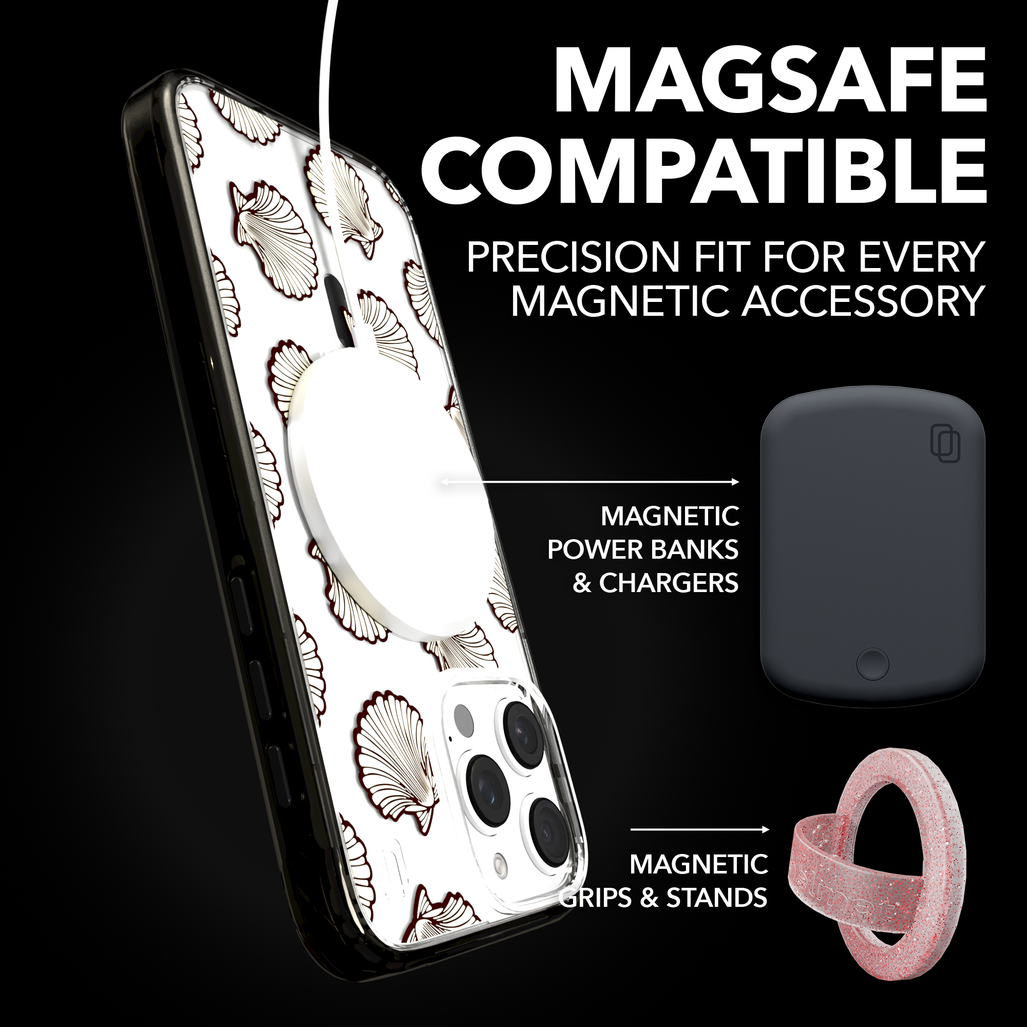 iPhone 16 Series | MagSafe | Coastal Case Collection | Seamless Seashells