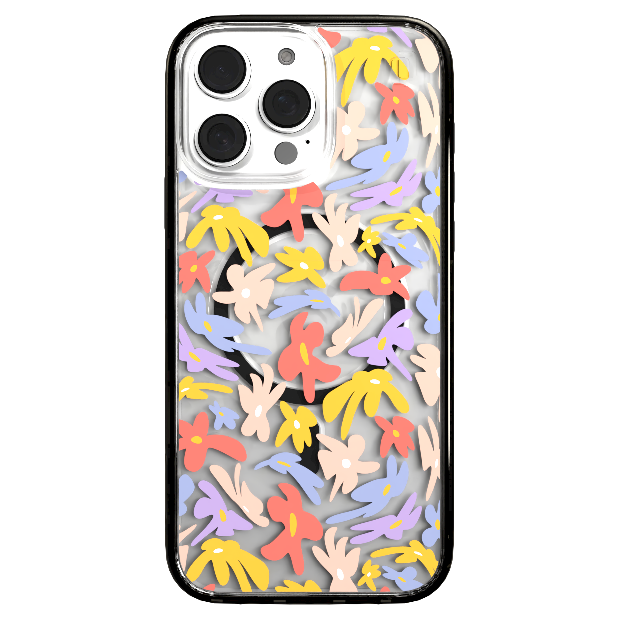 iPhone 16 Series | MagSafe | Flower Case Collection | Trippy Flower Petal Dreams Petal Dreams / iPhone 16 Pro Max / Black