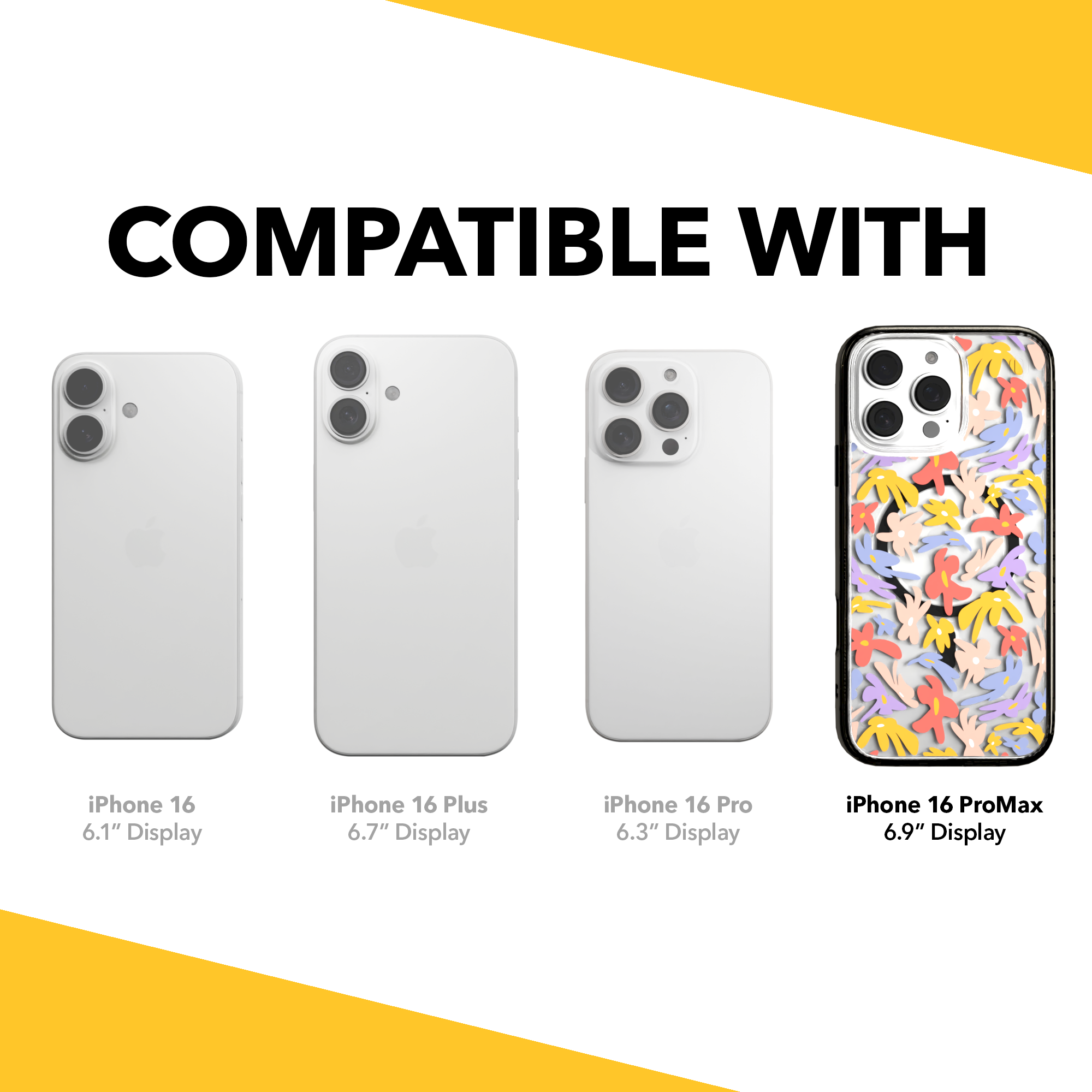iPhone 16 Series | MagSafe | Flower Case Collection | Trippy Flower Petal Dreams Petal Dreams / iPhone 16 Pro Max / Black