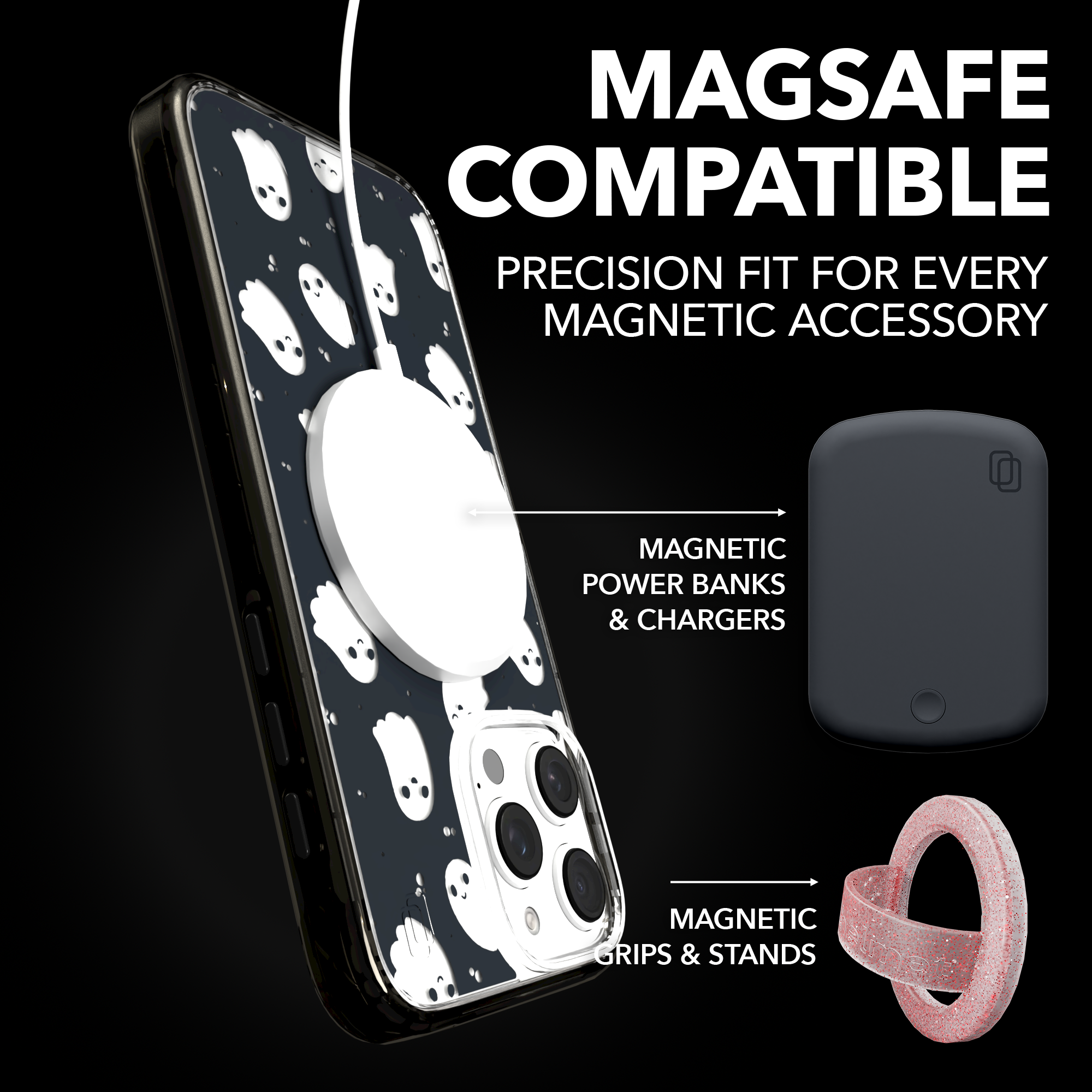 iPhone 16 Series | MagSafe | Halloween Case | Midnight Spirits Midnight Spirits / iPhone 16 Pro Max / Black