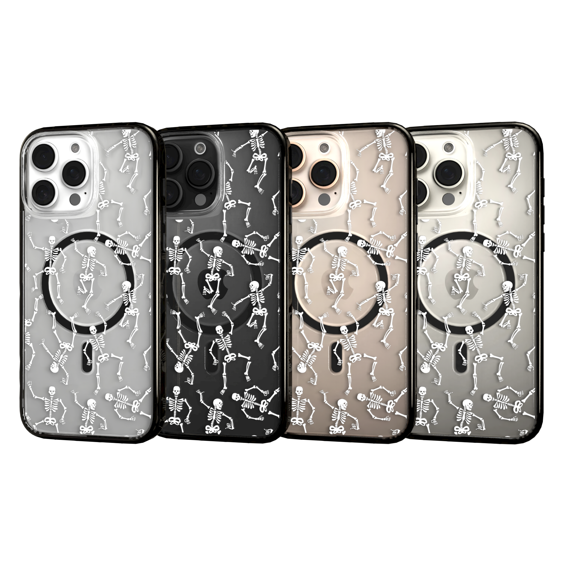 iPhone 16 Series | MagSafe | Halloween Case | Dancing Skeletons Dancing Skeletons / iPhone 16 Pro Max / Black