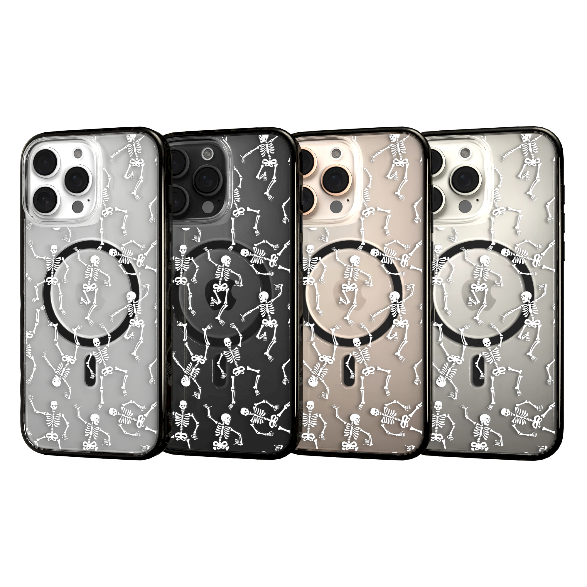 iPhone 16 Series | MagSafe | Halloween Case | Dancing Skeletons Dancing Skeletons / iPhone 16 Pro Max / Black