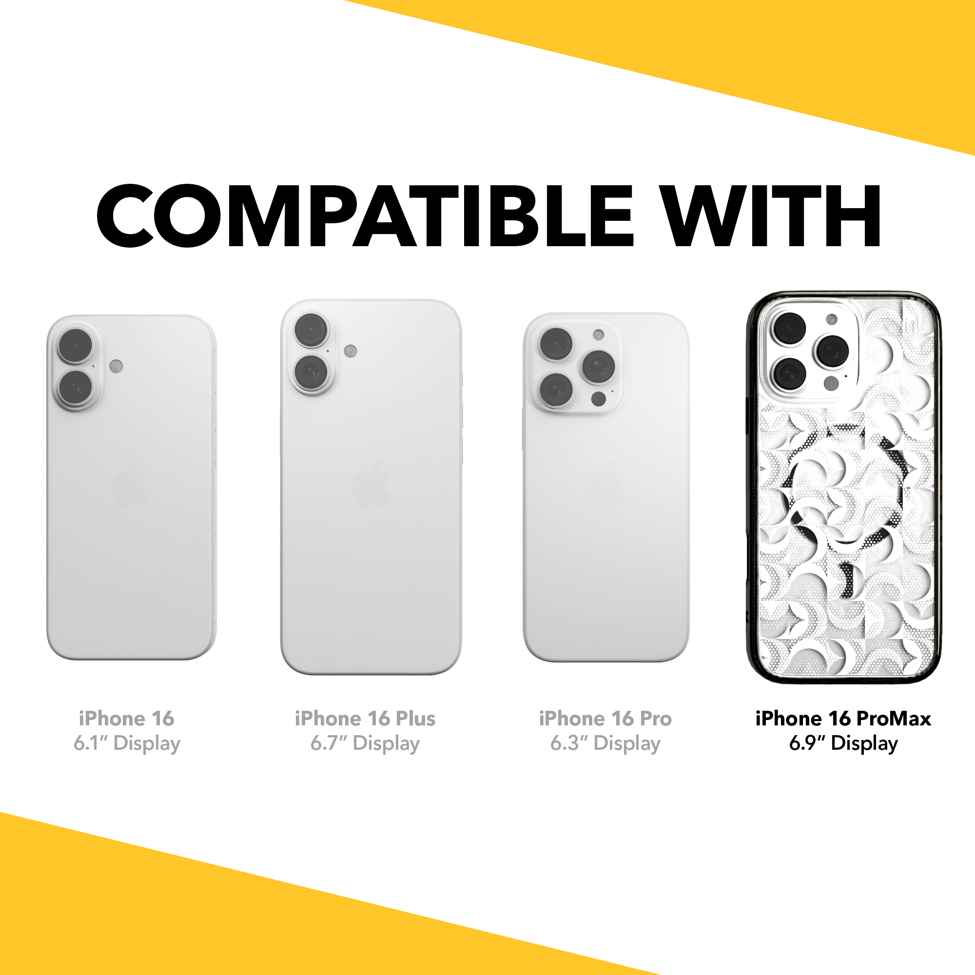 iPhone 16 Series | MagSafe | Abstract Art Case | Retro White Swirls Retro White / iPhone 16 Pro Max / Black