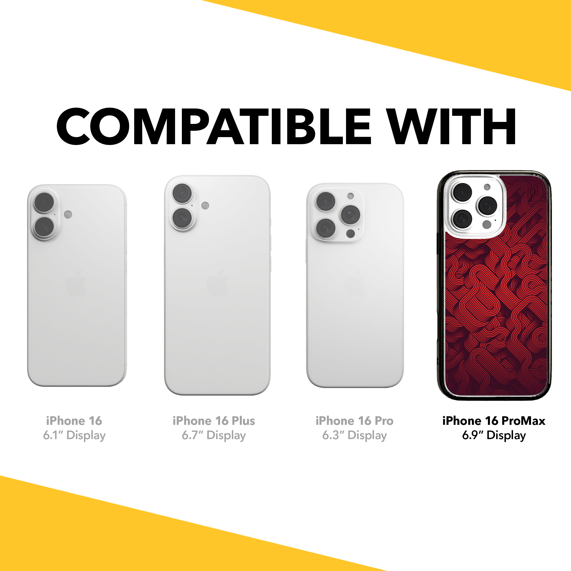 iPhone 16 Series | MagSafe | Monochromatic Case Designs | Red Dimensions Red Dimensions / iPhone 16 Pro Max / Black