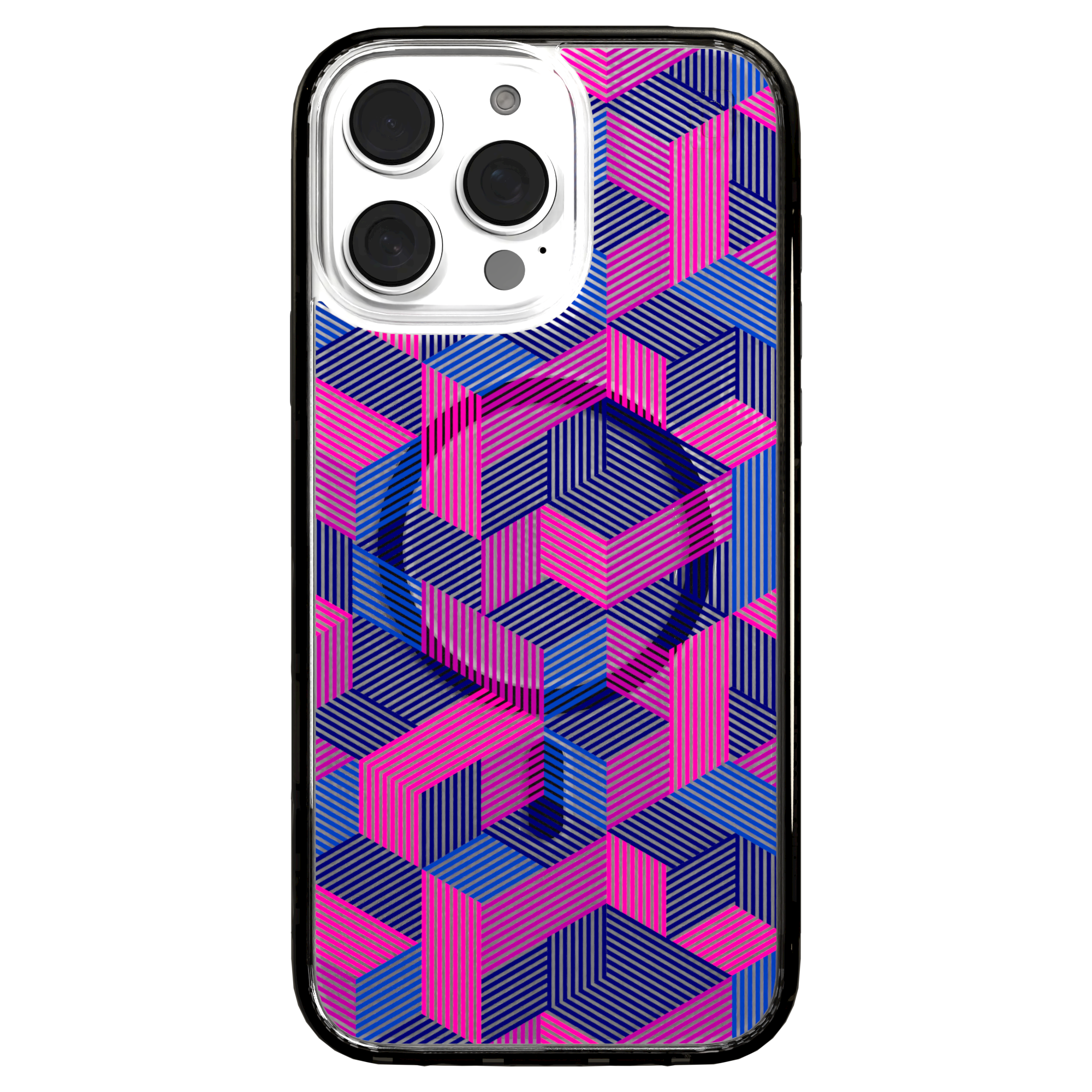 iPhone 16 Series | MagSafe | Monochromatic Case Designs | Colorful Cubes Colorful Cubes / iPhone 16 Pro Max / Black