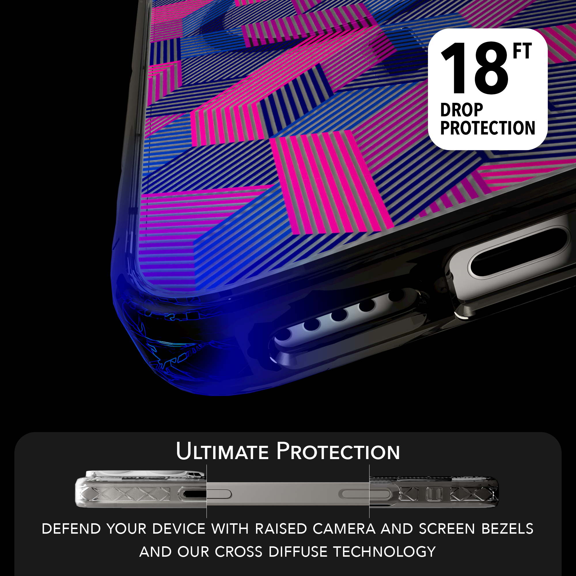 iPhone 16 Series | MagSafe | Monochromatic Case Designs | Colorful Cubes Colorful Cubes / iPhone 16 Pro Max / Black