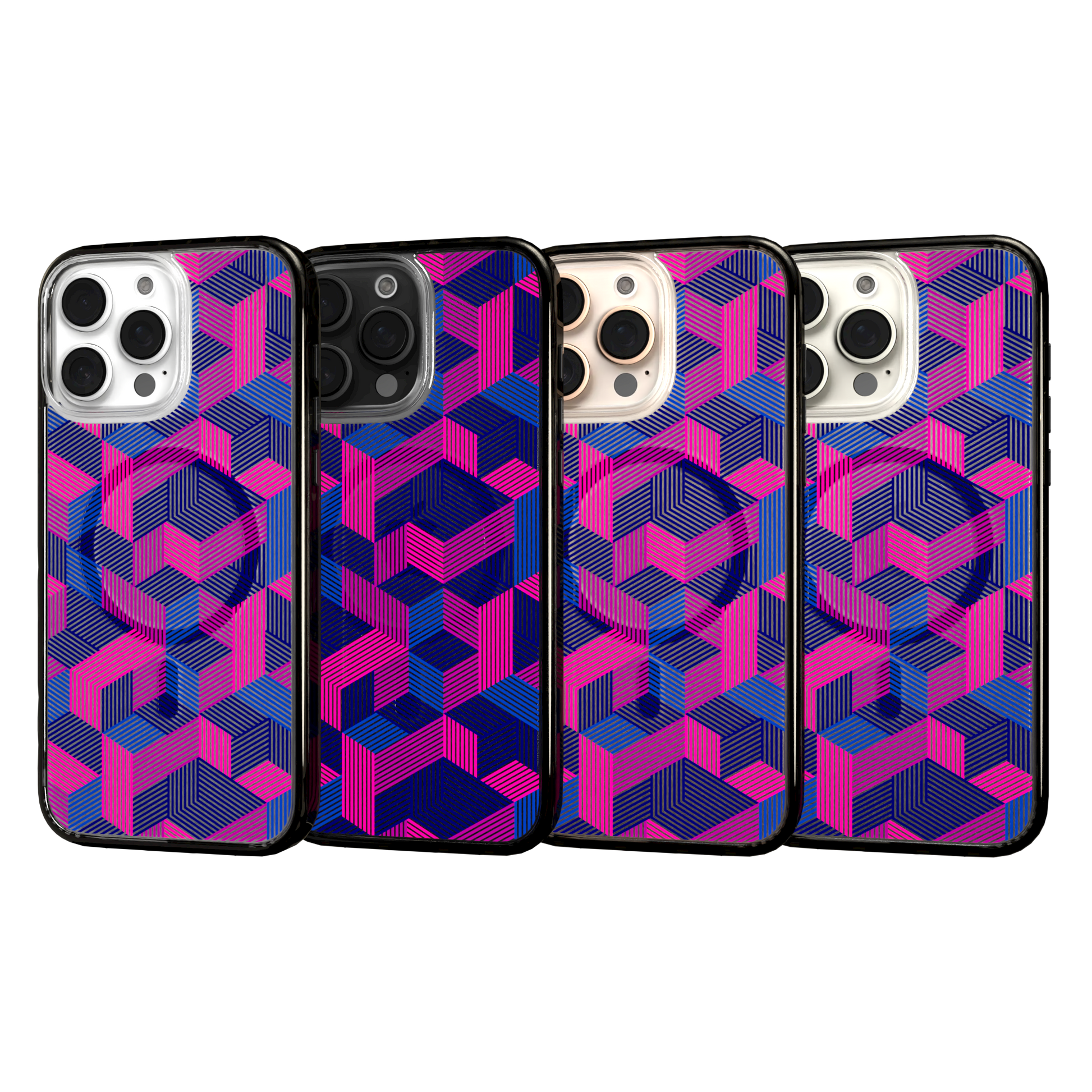 iPhone 16 Series | MagSafe | Monochromatic Case Designs | Colorful Cubes Colorful Cubes / iPhone 16 Pro Max / Black