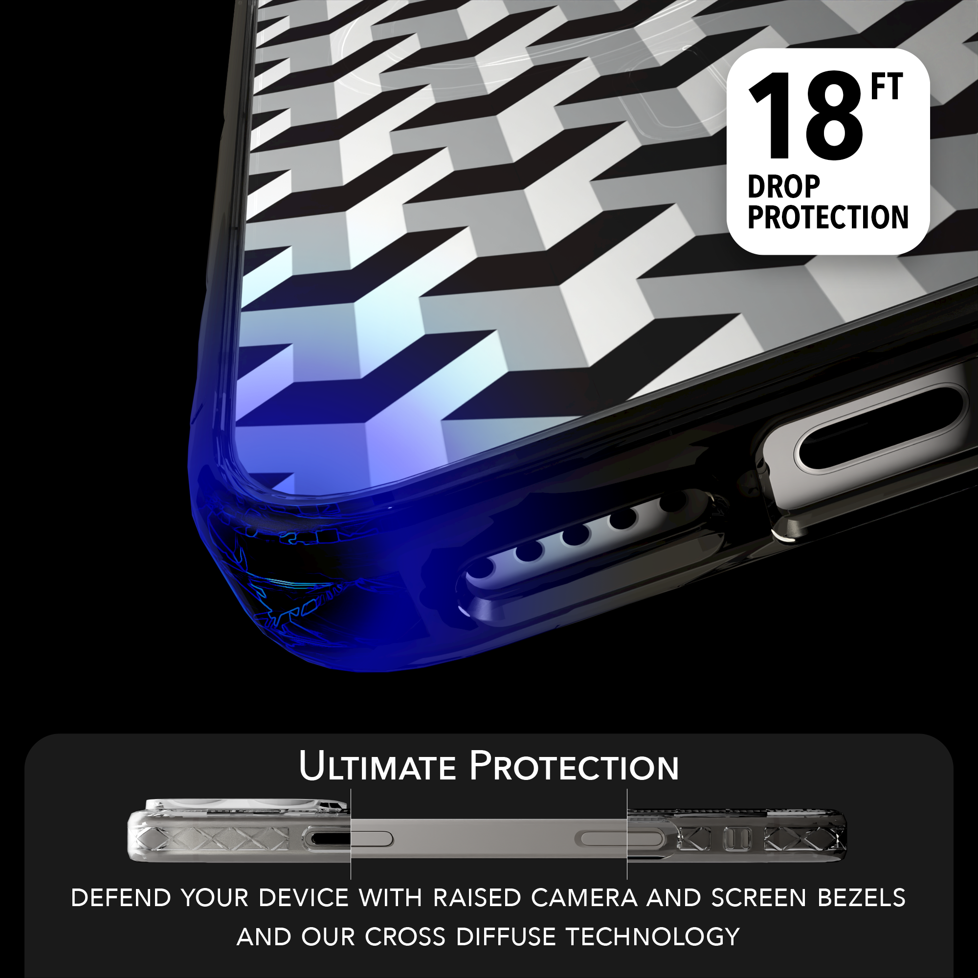 iPhone 16 Series | MagSafe | Monochromatic Case Designs | Infinite Stairway Infinite Stairway / iPhone 16 Pro Max / Black