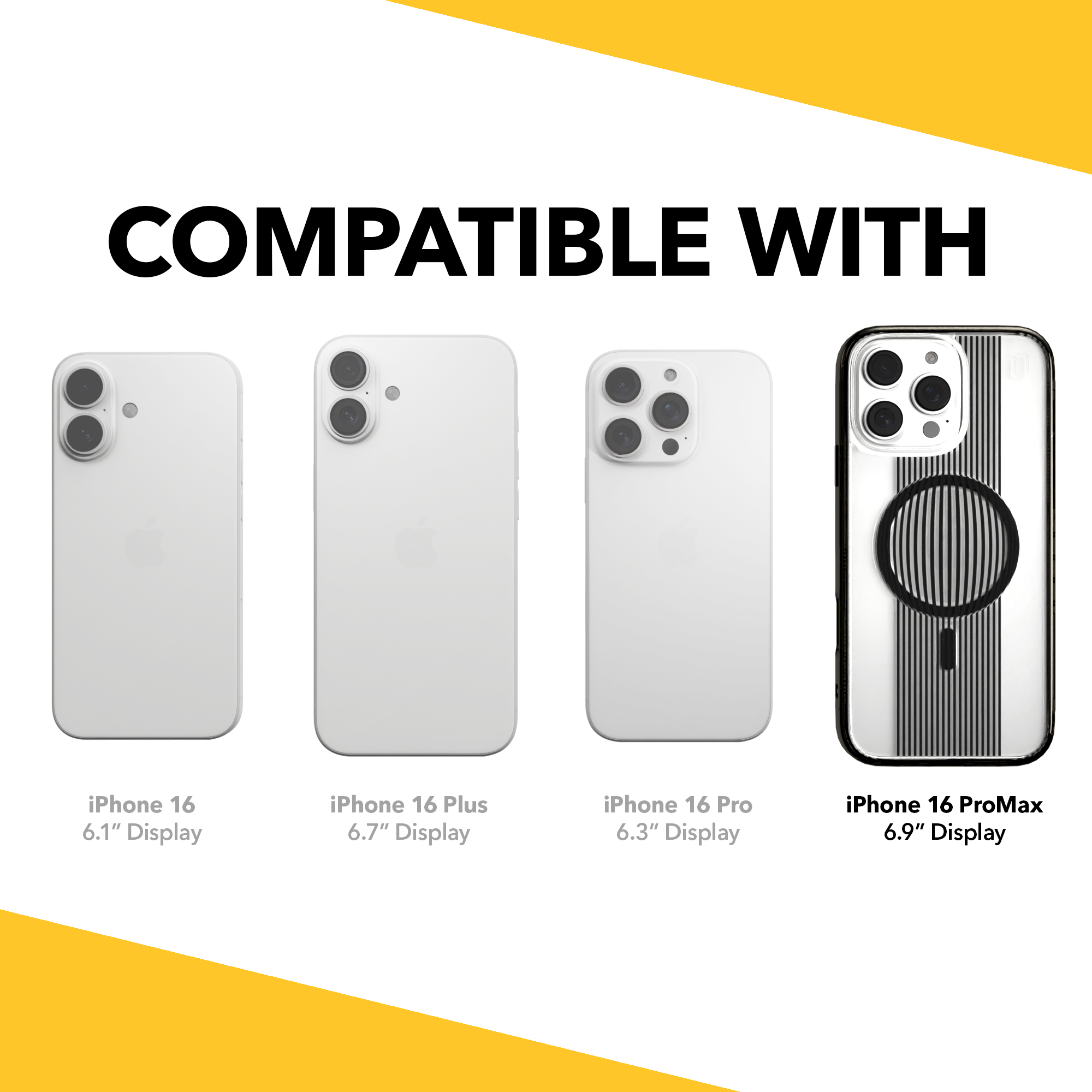 iPhone 16 Series | MagSafe | Monochromatic Case Designs | Gravity Sphere Gravity / iPhone 16 Pro Max / Black