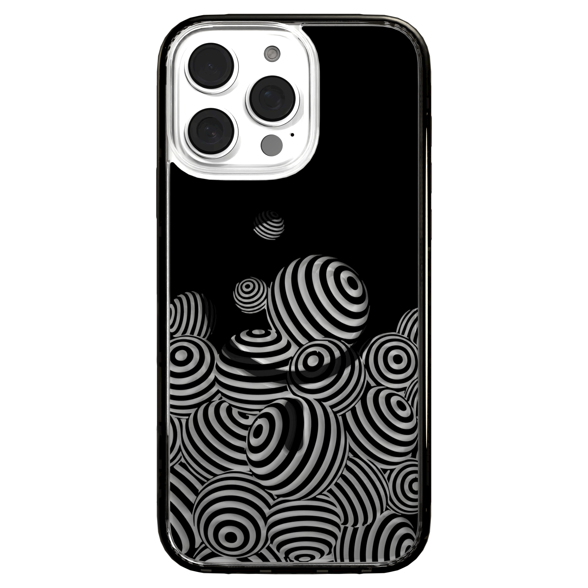 iPhone 16 Series | MagSafe | Monochromatic Collection | 3D Orb Swirl Ballpit / iPhone 16 Pro Max / Black