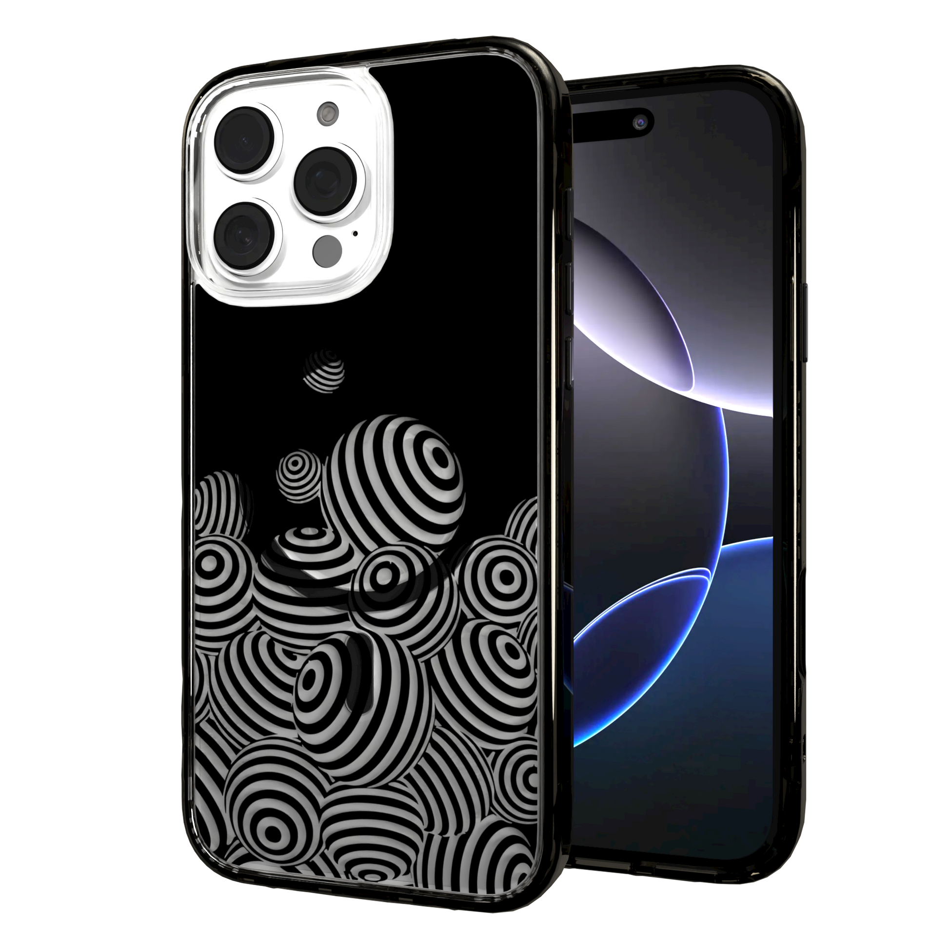 iPhone 16 Series | MagSafe | Monochromatic Collection | 3D Orb Swirl Ballpit / iPhone 16 Pro Max / Black
