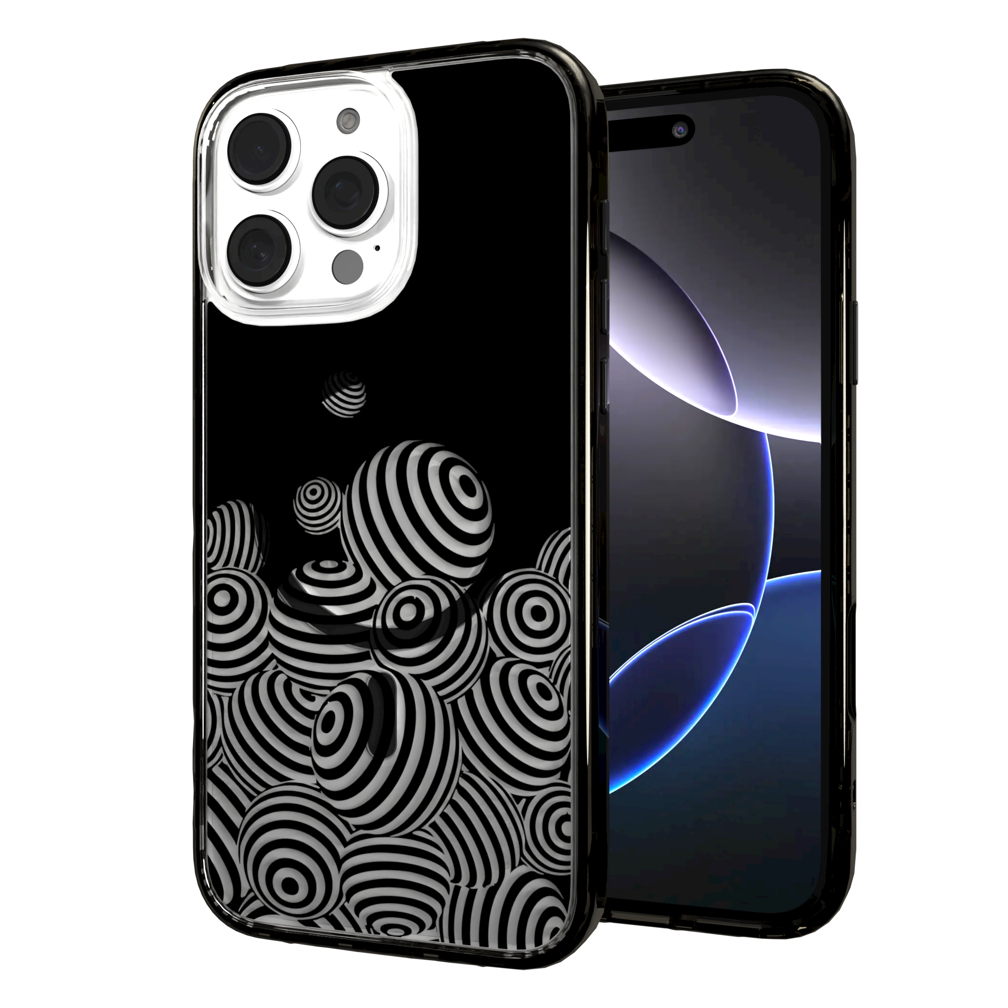 iPhone 16 Series | MagSafe | Monochromatic Collection | 3D Orb Swirl Ballpit / iPhone 16 Pro Max / Black