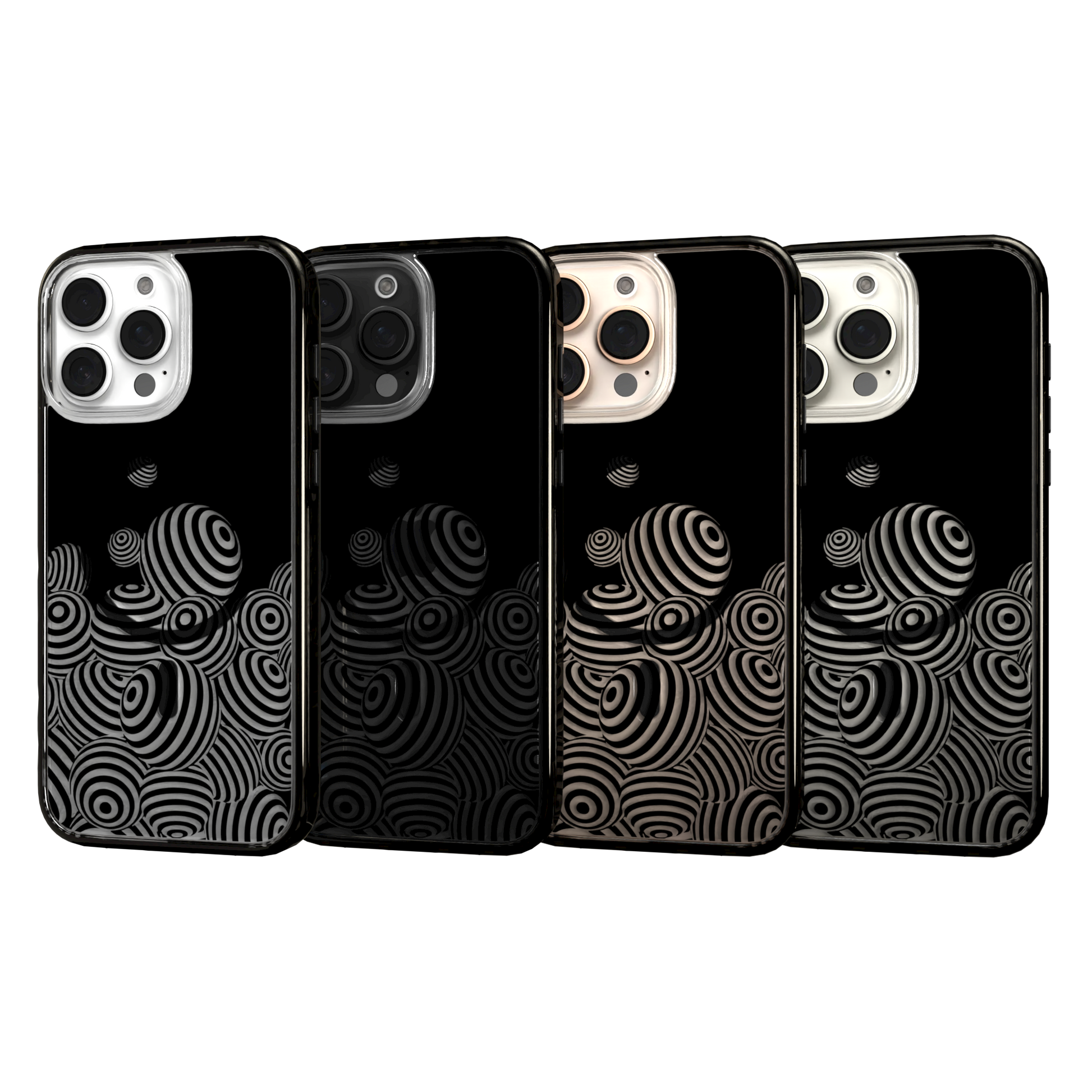 iPhone 16 Series | MagSafe | Monochromatic Collection | 3D Orb Swirl Ballpit / iPhone 16 Pro Max / Black