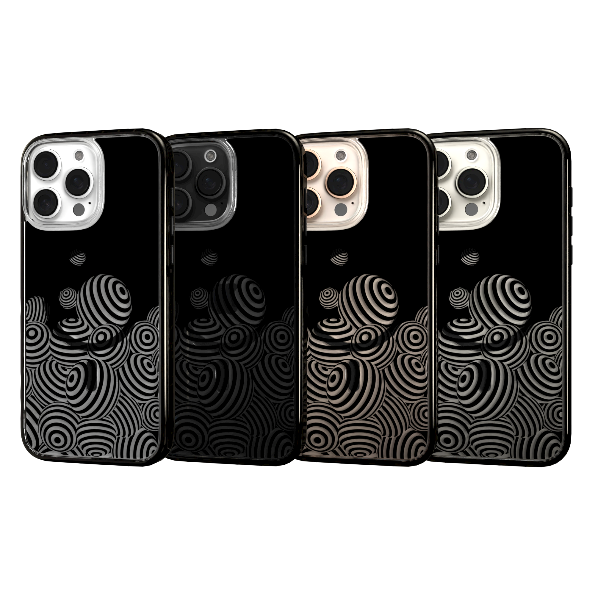 iPhone 16 Series | MagSafe | Monochromatic Collection | 3D Orb Swirl Ballpit / iPhone 16 Pro Max / Black