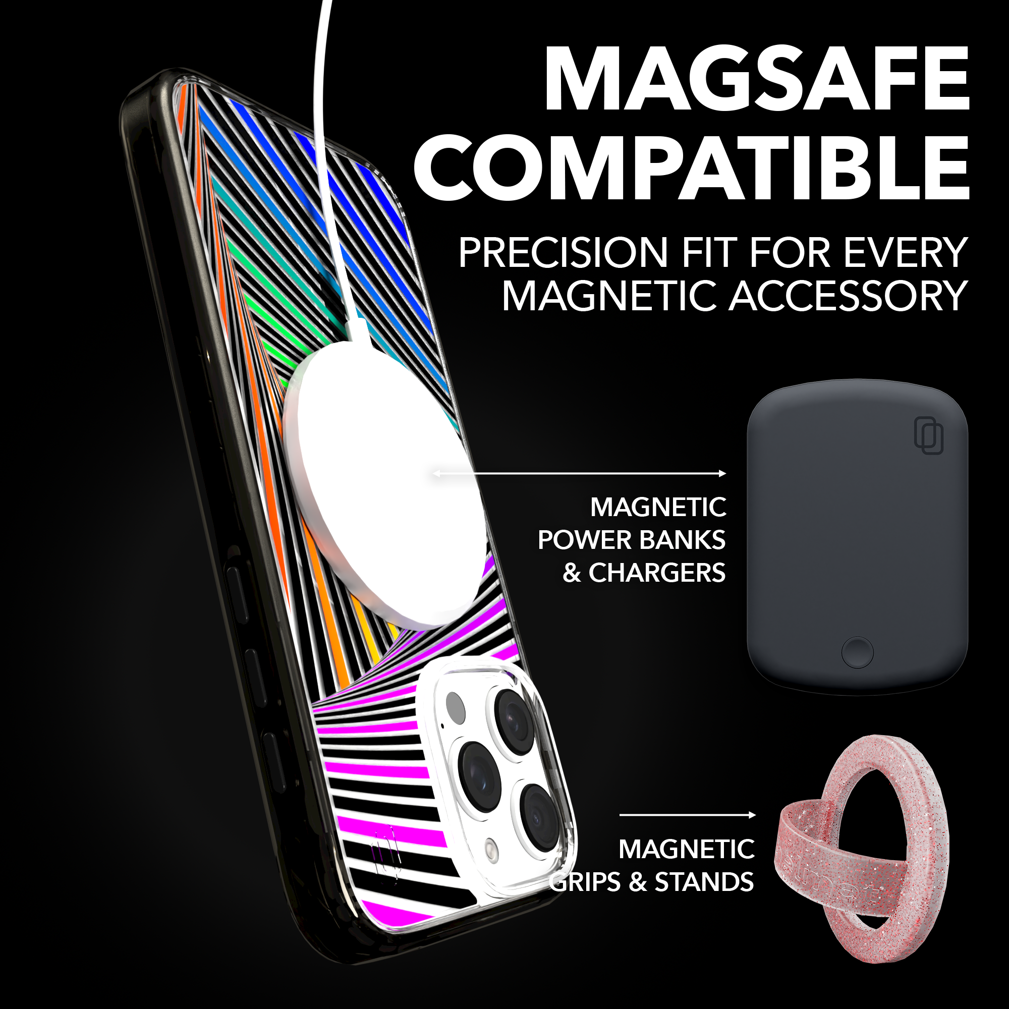 iPhone 16 Series | MagSafe | Monochromatic Case Designs | Prism Prsima / iPhone 16 Pro Max / Black